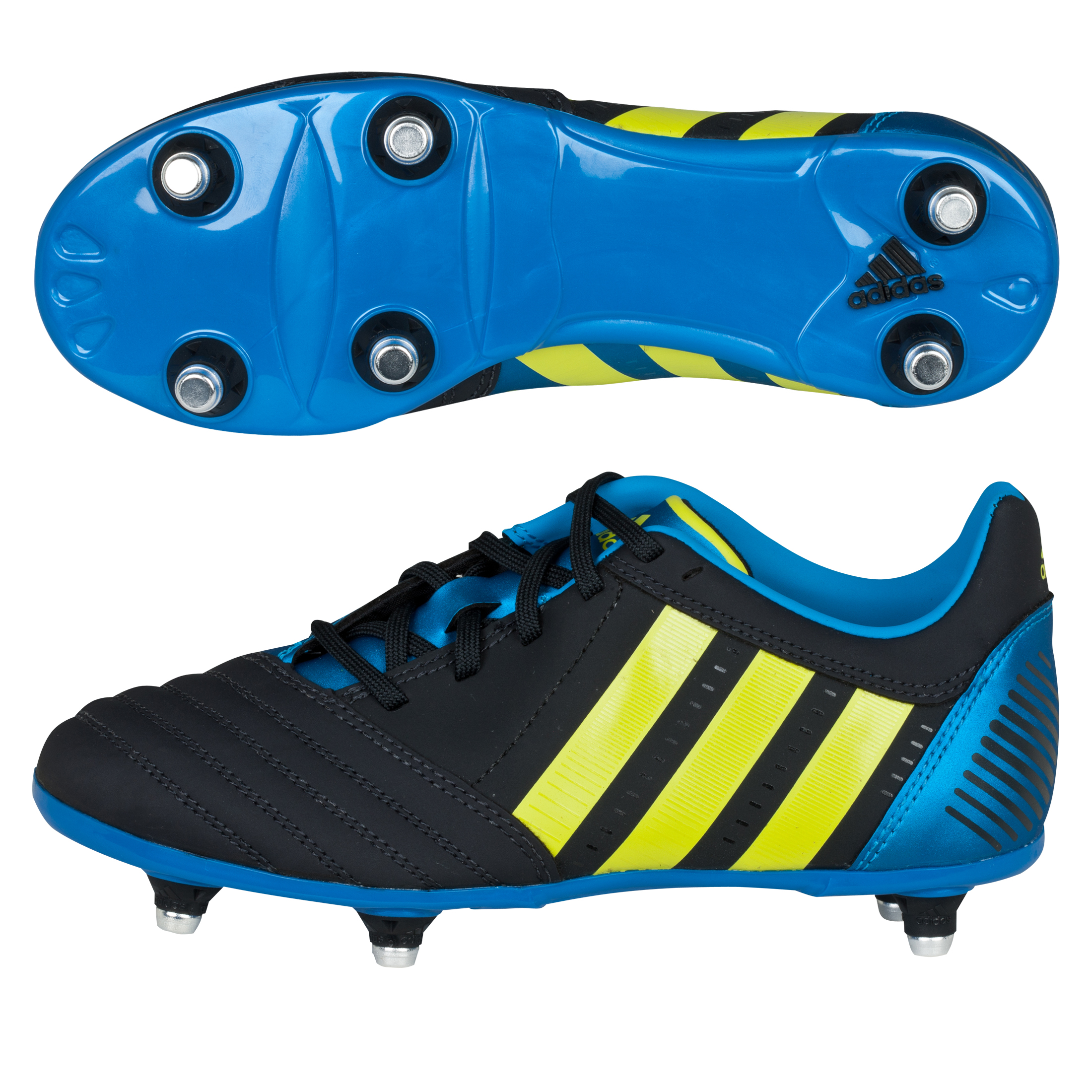 Adidas Absolado RXV TRX Soft Ground Rugby Boots - Punjab/Lab Lime/Bright Blue - Kids