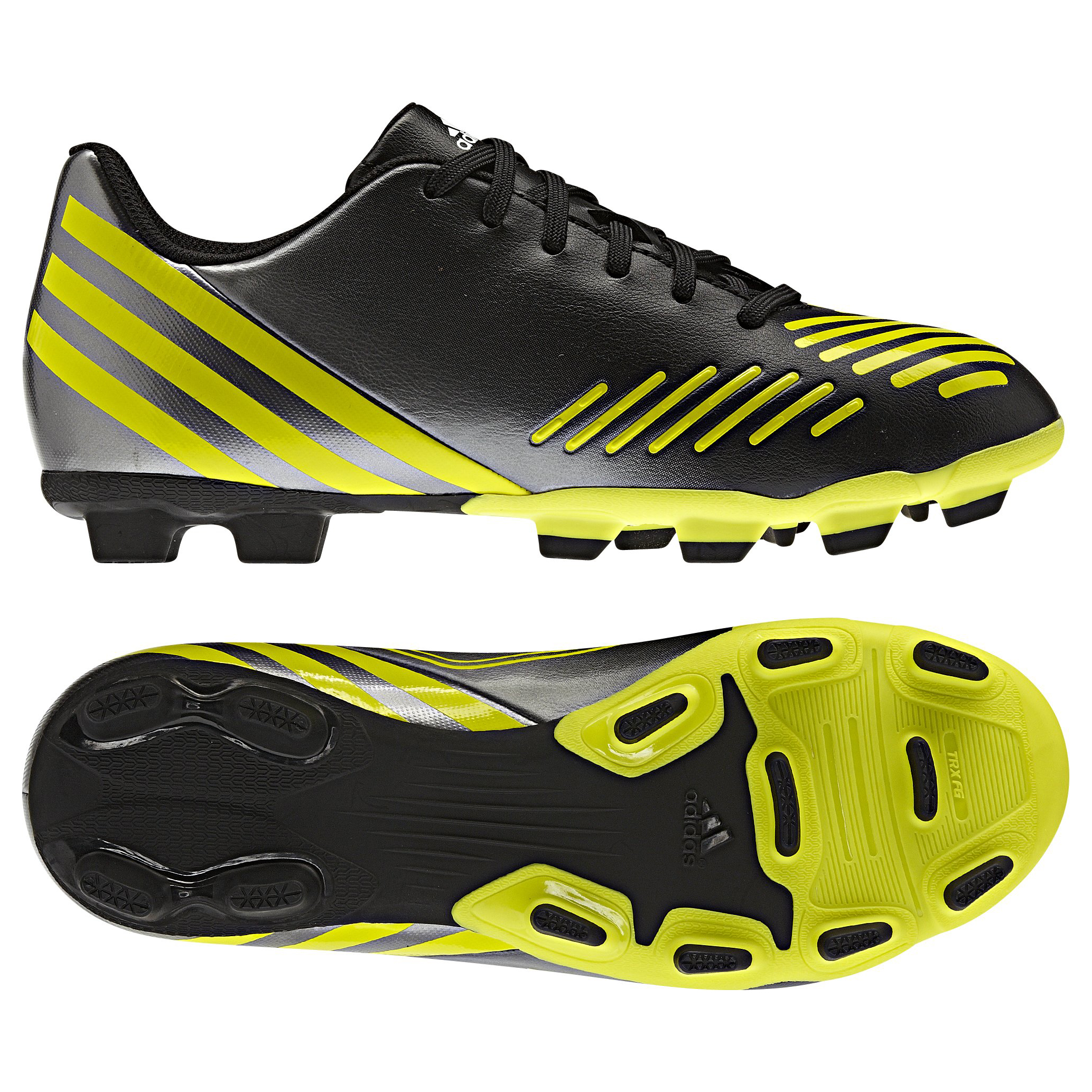 Adidas Predito LZ TRX Firm Ground Football Boots - Black/Lab Lime/Neo Iron Met - Kids