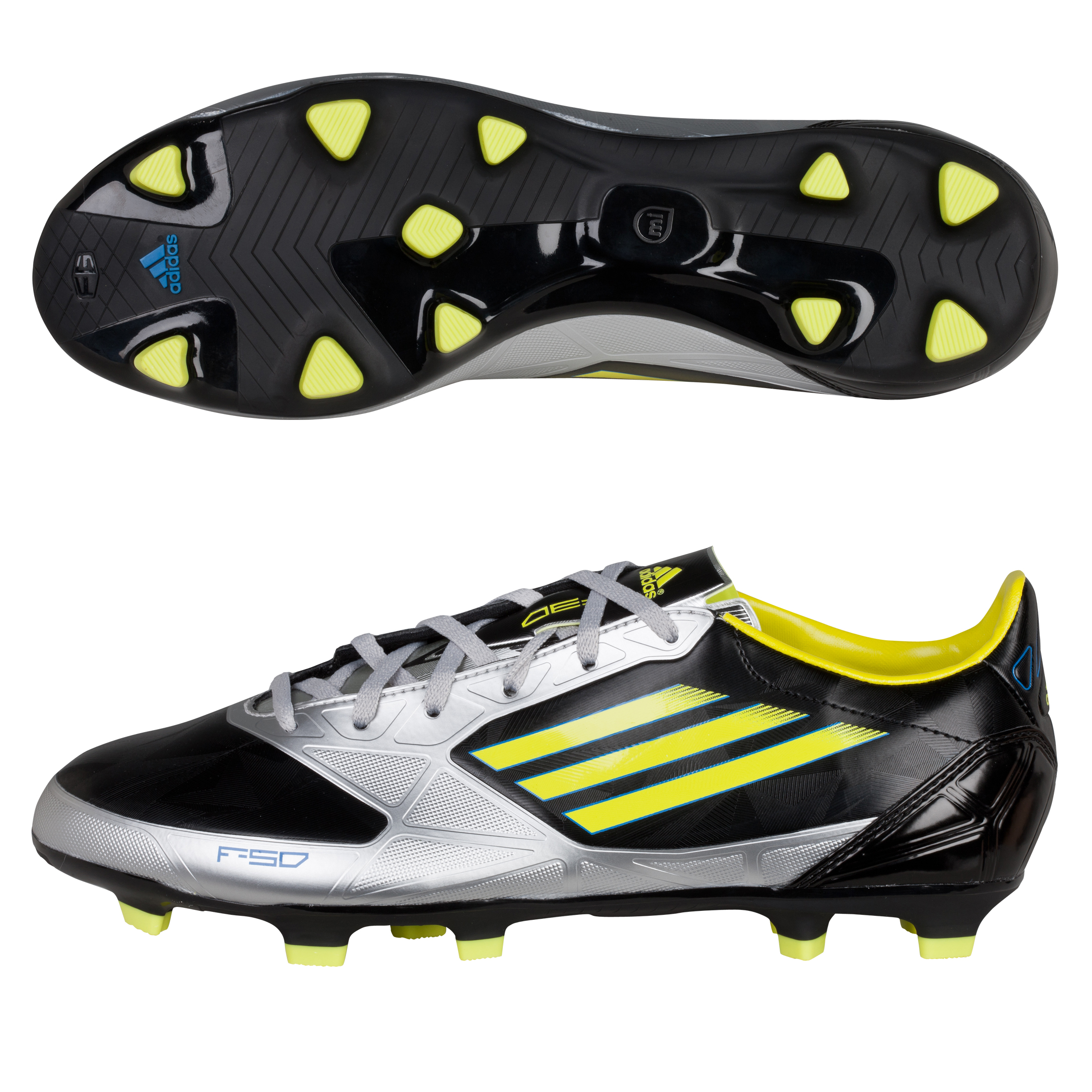 Adidas F30 TRX Firm Ground Football Boots - Black/Lab Lime/Metallic Silver
