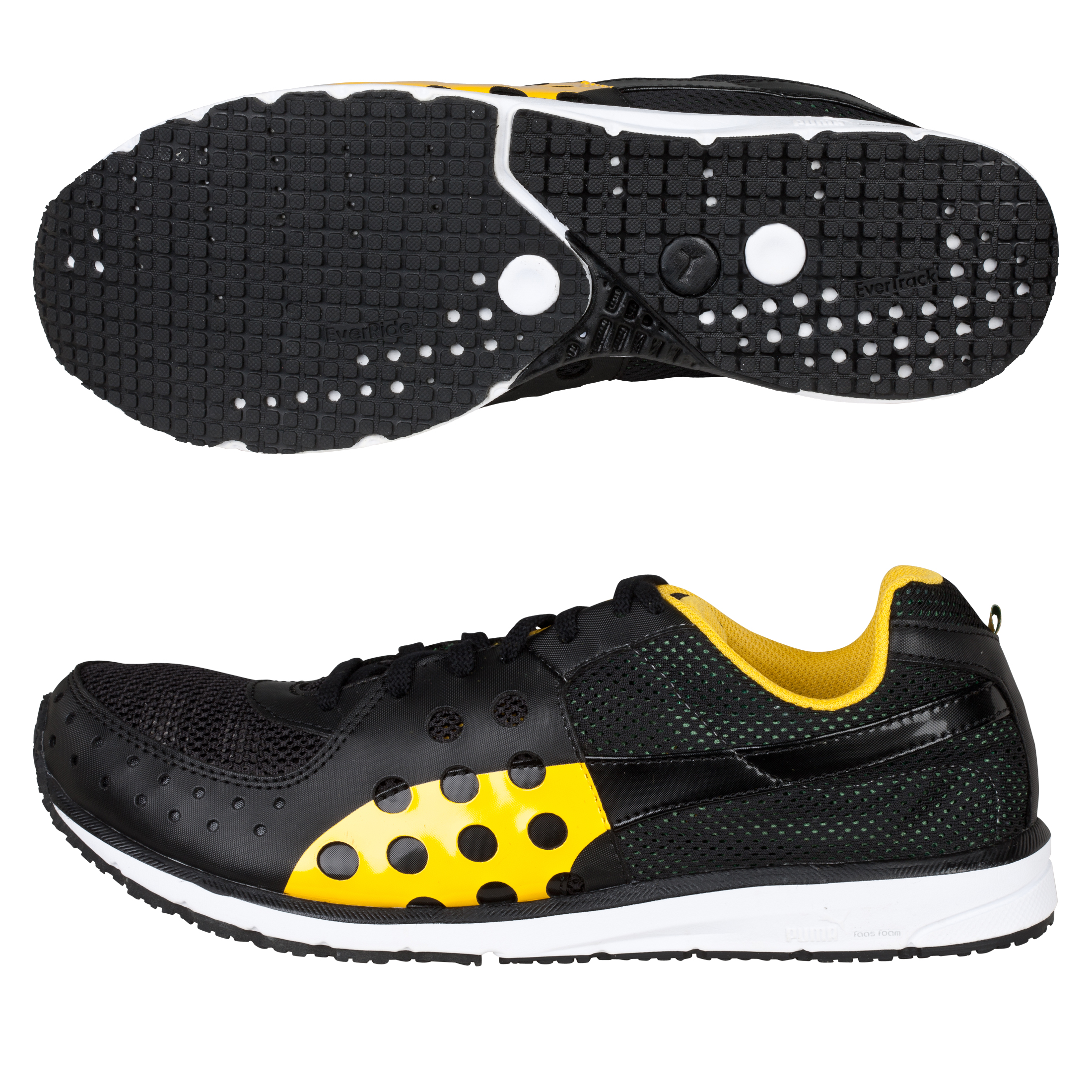 Puma Faas 300 JAM II Running Trainers - Black/Amazon/Spectra Yellow