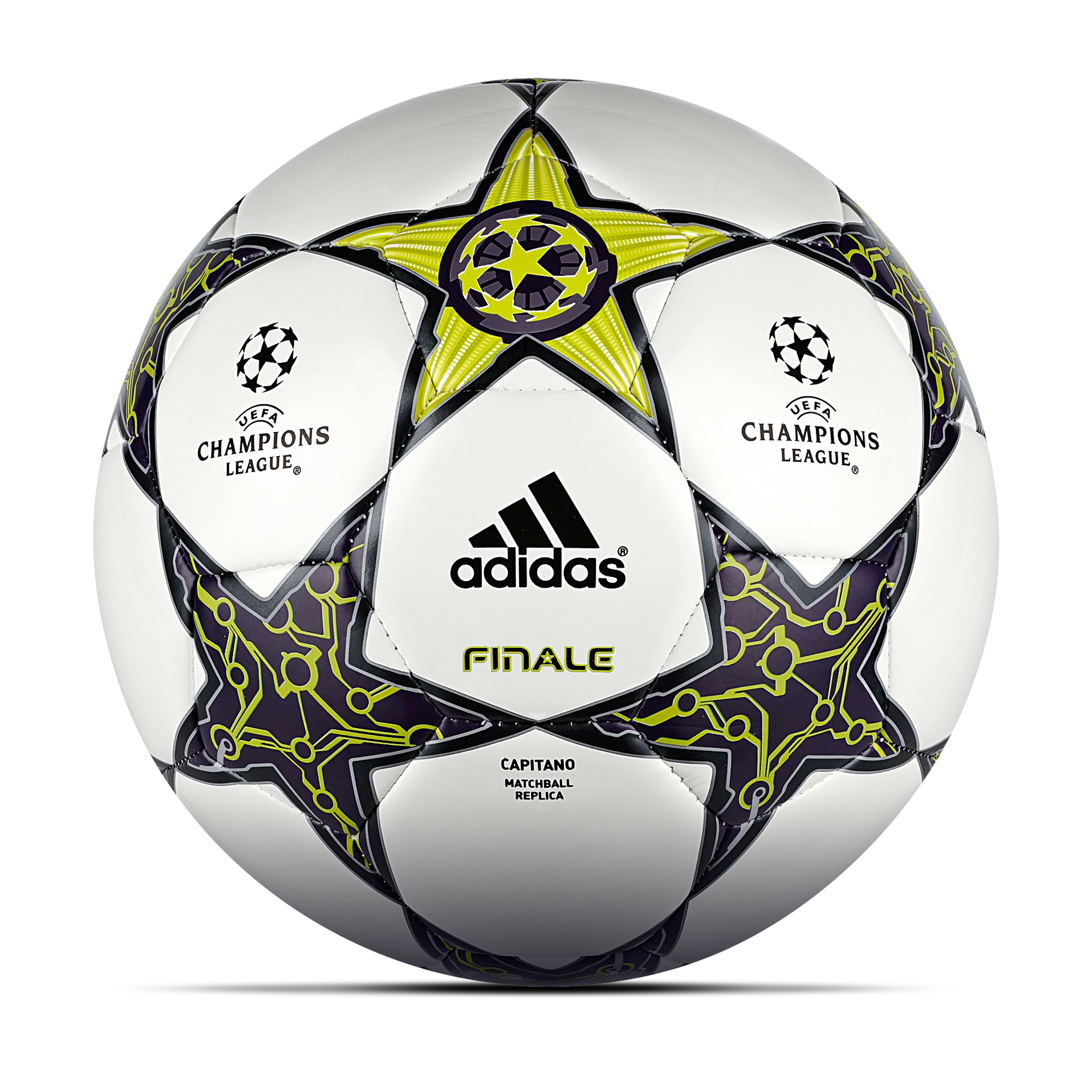 Adidas UEFA Champions League 2012 Finale Capitano Football - White/Lab Lime/Dark Violet