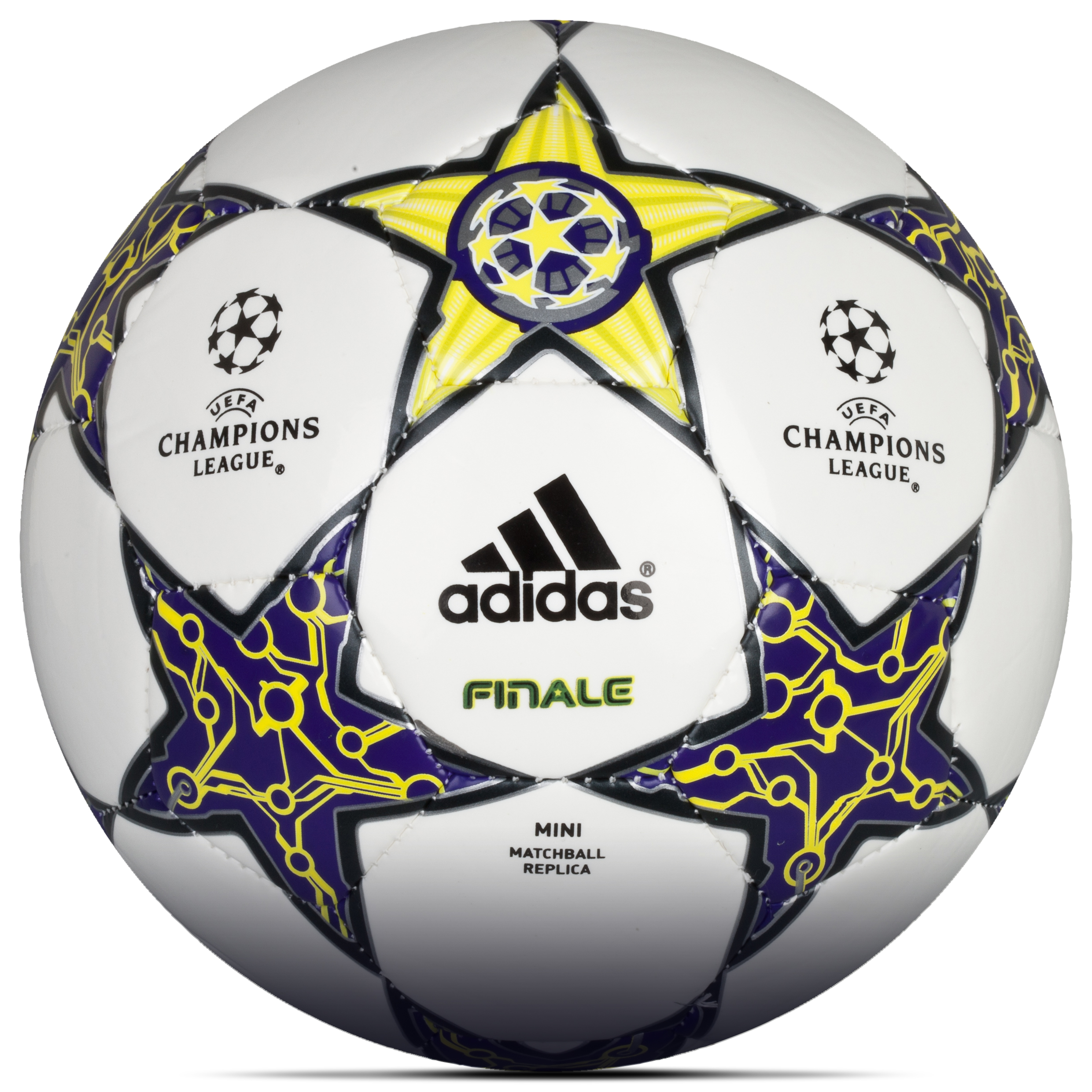 Adidas UEFA Champions League 2012 Finale Mini Football - White/Lab Lime/Dark Violet