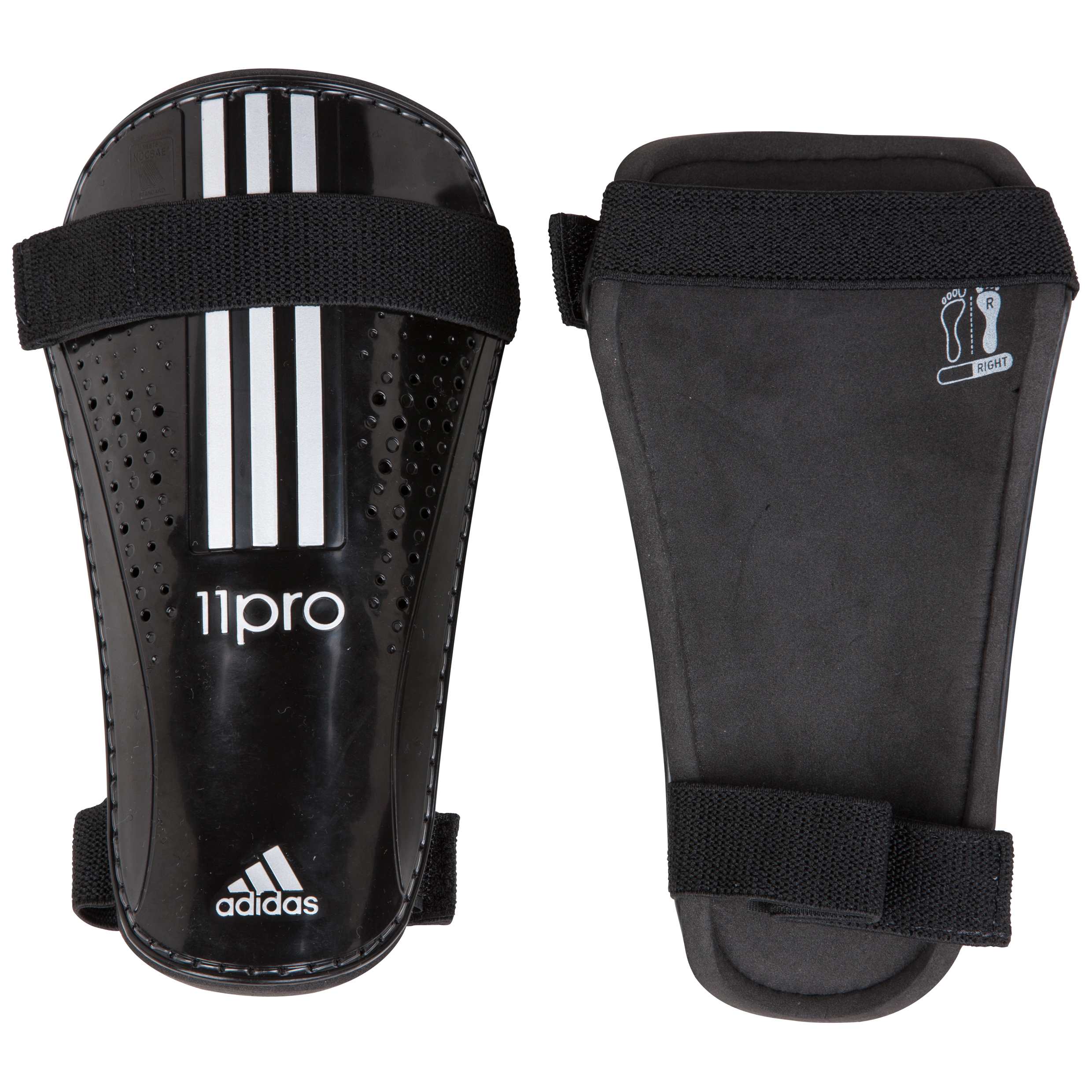 adidas 11Lite Shin Pads - Black/Metallic Silver