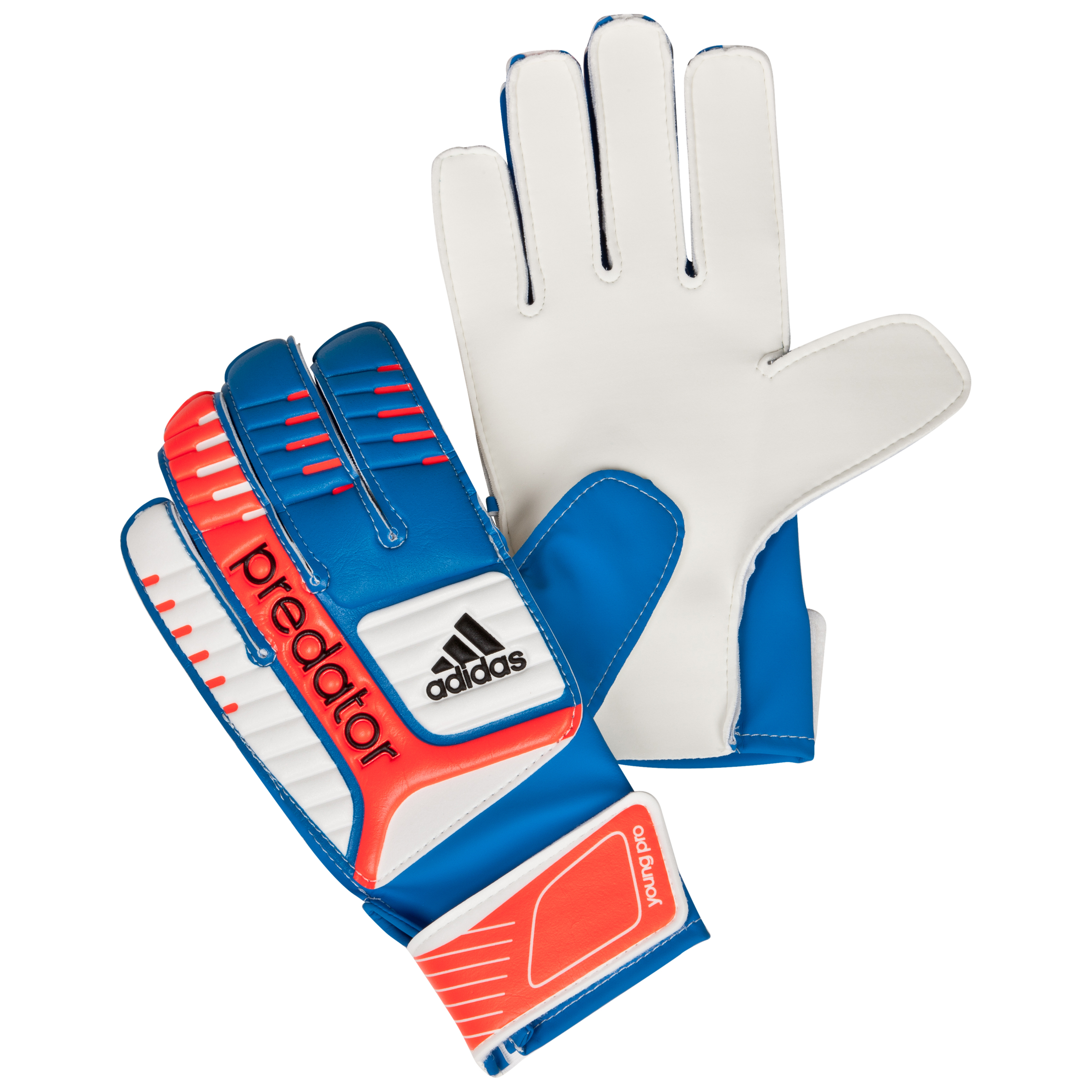 adidas Predator Young Pro Goalkeeper Gloves - Infrared/Bright Blue/White