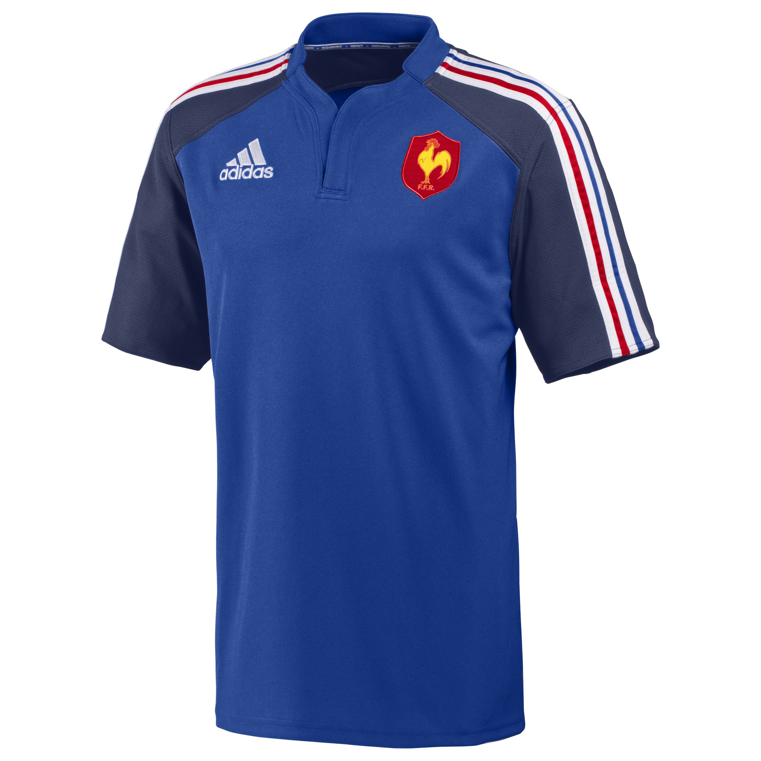 France Rugby Training Jersey - True Blue/New Navy/White/Poppy