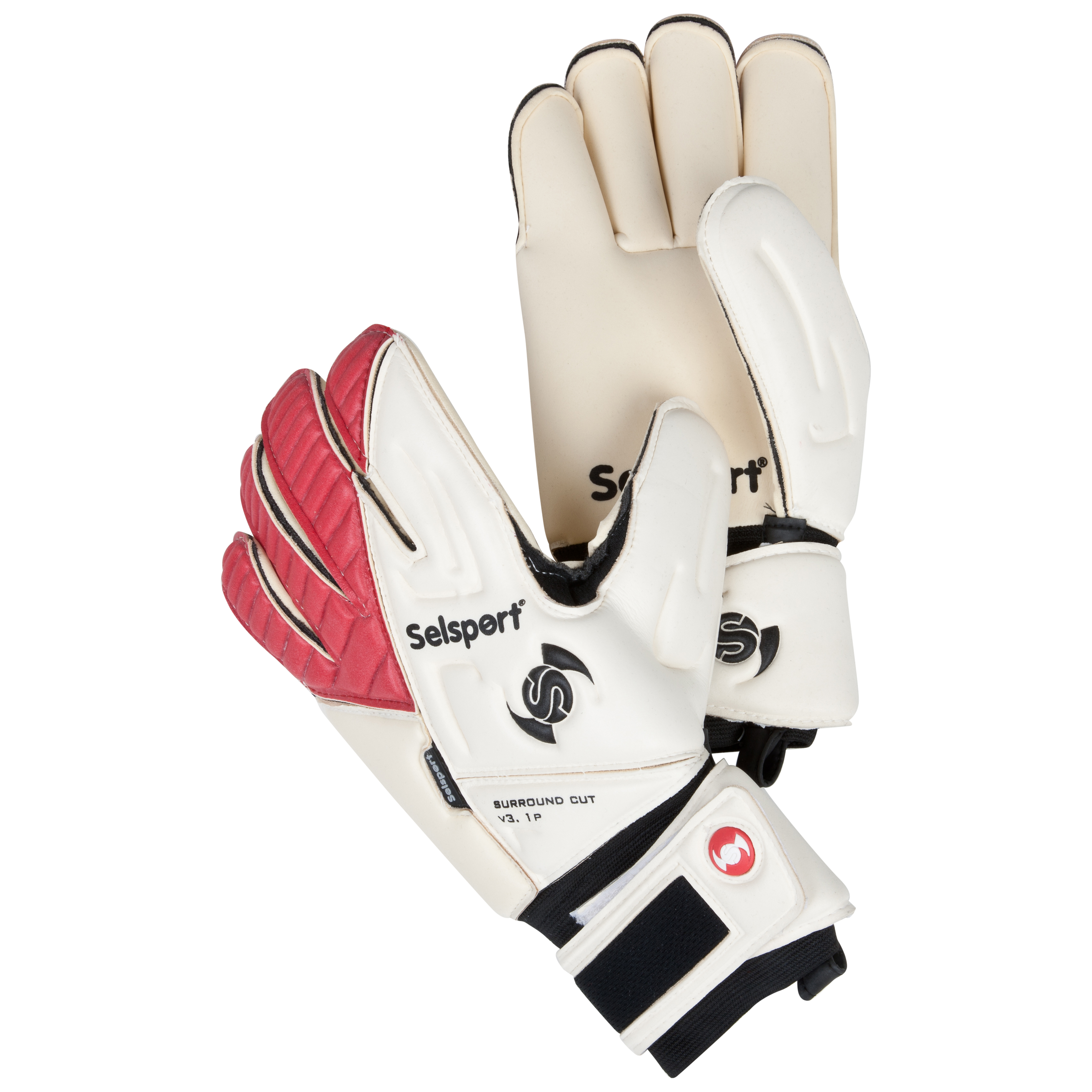 Selsport Absorb 3 Goalkeeper Gloves - White/Red