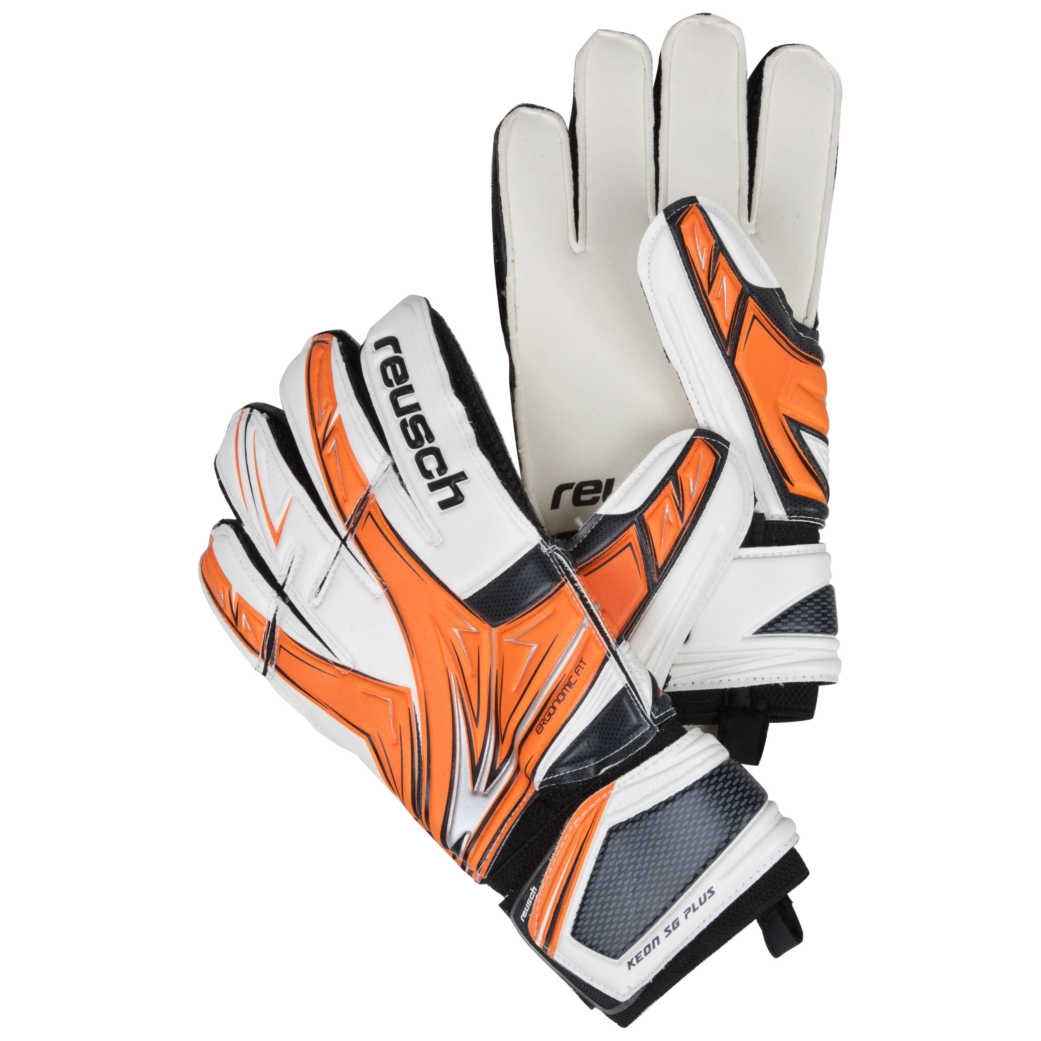 Reusch Keon Pro SG Ortho-Tec LTD Goalkeeper Gloves - Kids-Orange/Black/Ltd