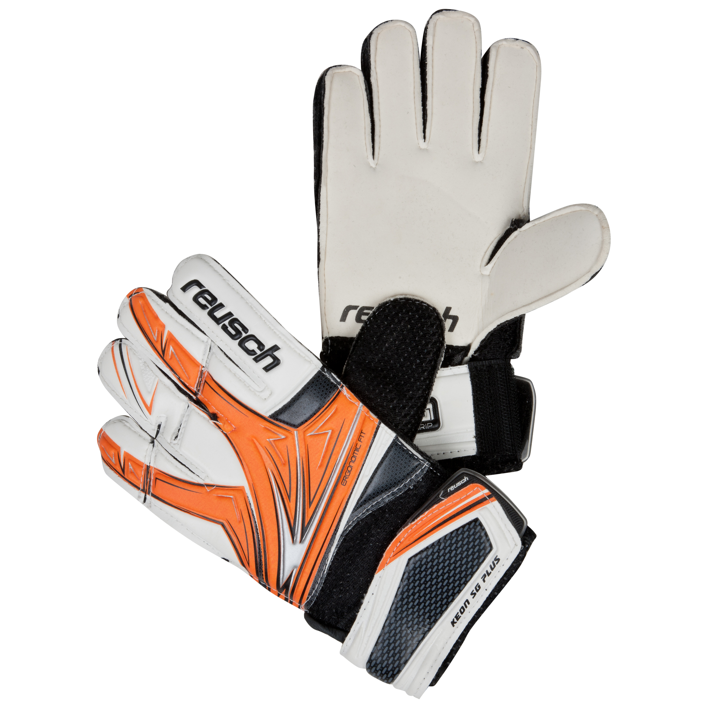 Reusch Keon SG Plus Goalkeeper Gloves KidsOrange/Black/White