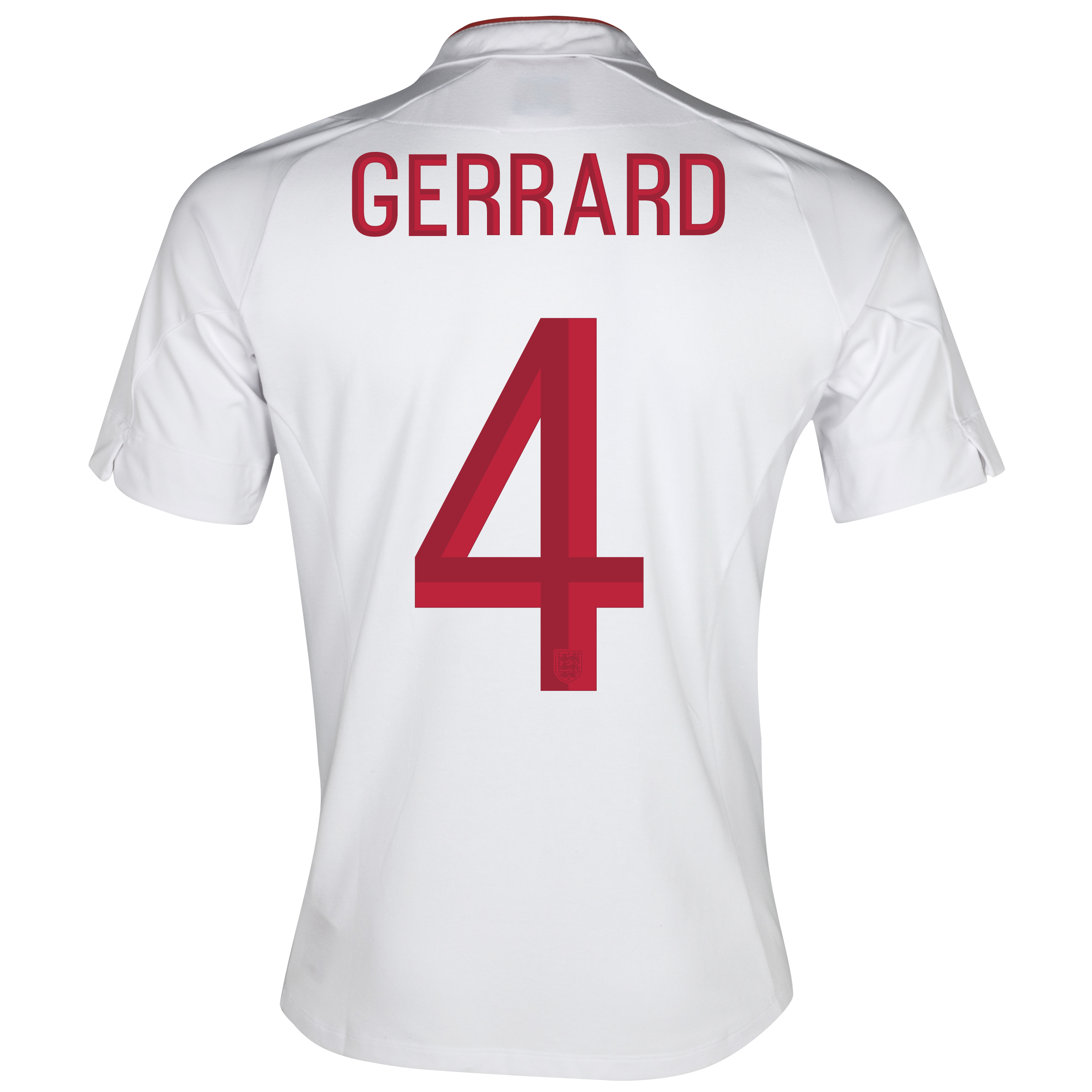 England Home Shirt 2012/13 - Boys with Gerrard 4 printing