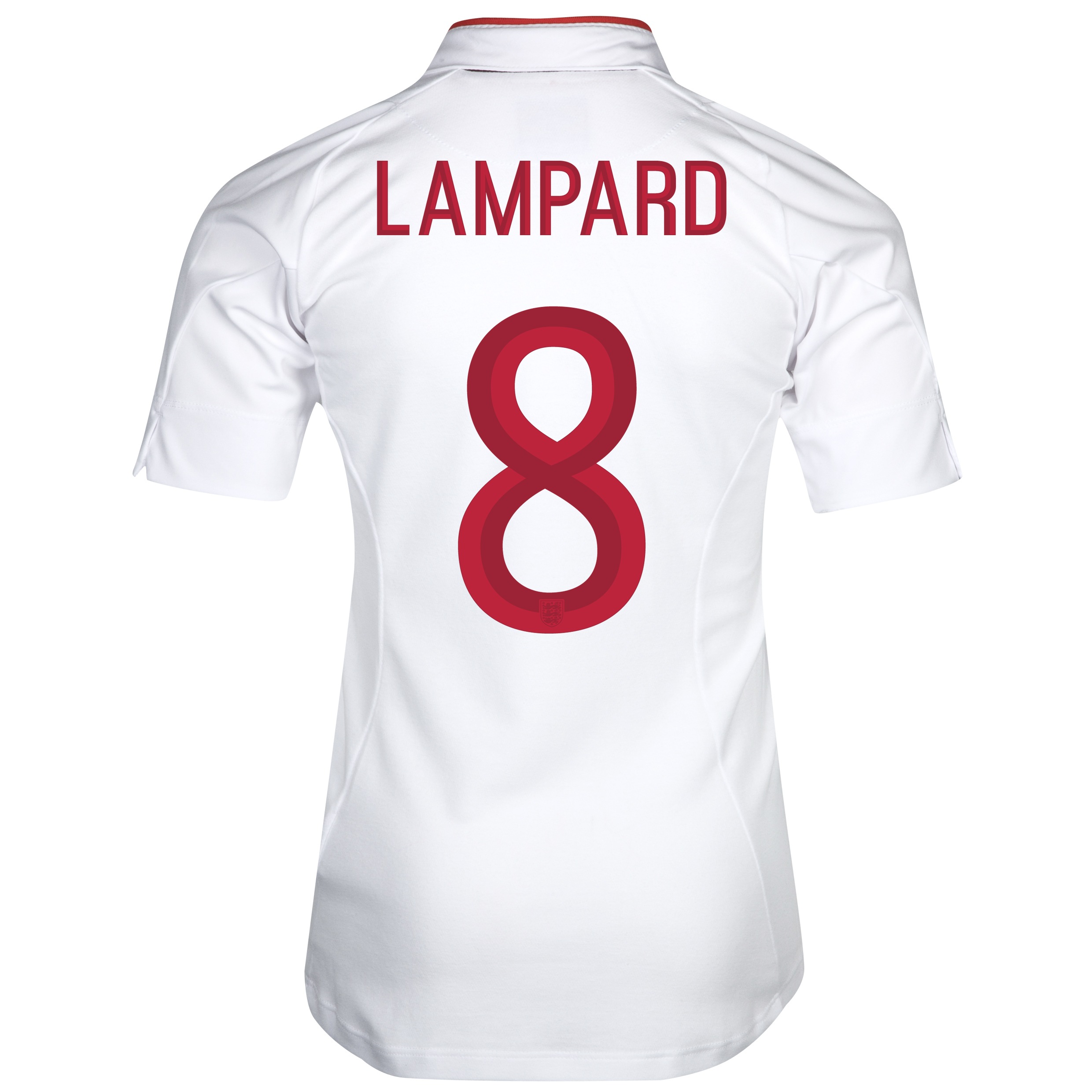 England Home Shirt 2012/13 - Girls with Lampard 8 printing