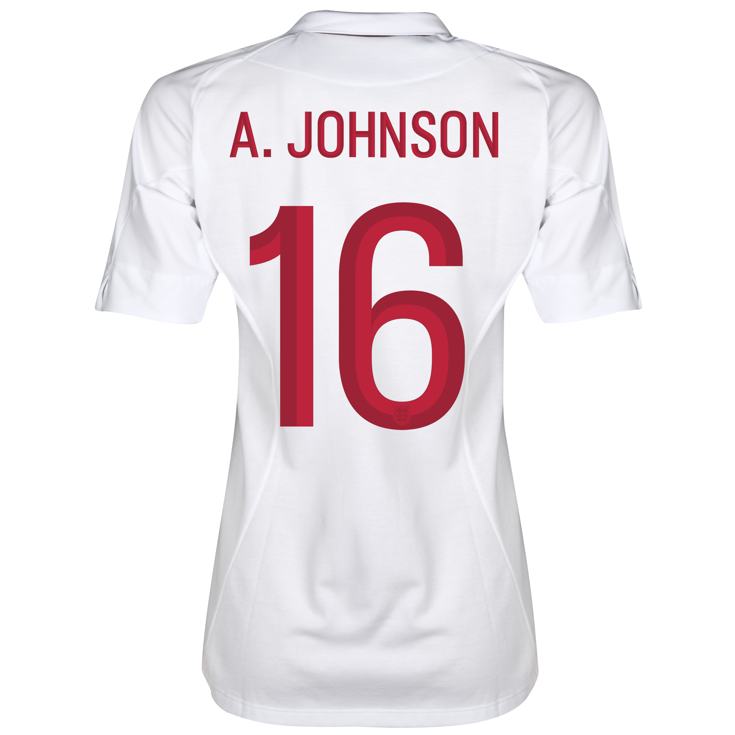 England Home Shirt 2012~13 Womens with AJohnson 16 printing