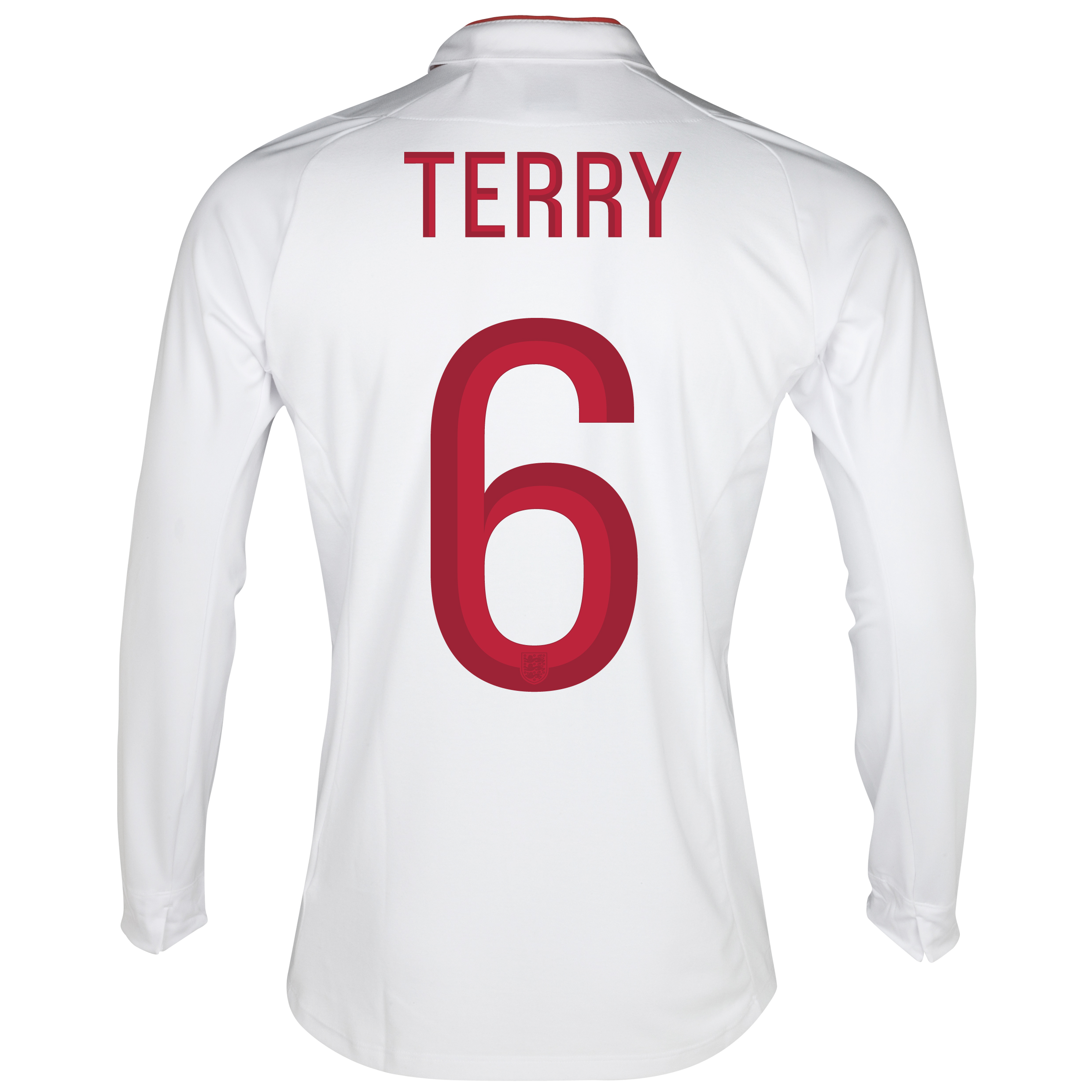 England Home Shirt 2012~13 Long Sleeve Boys with Terry 6 printing
