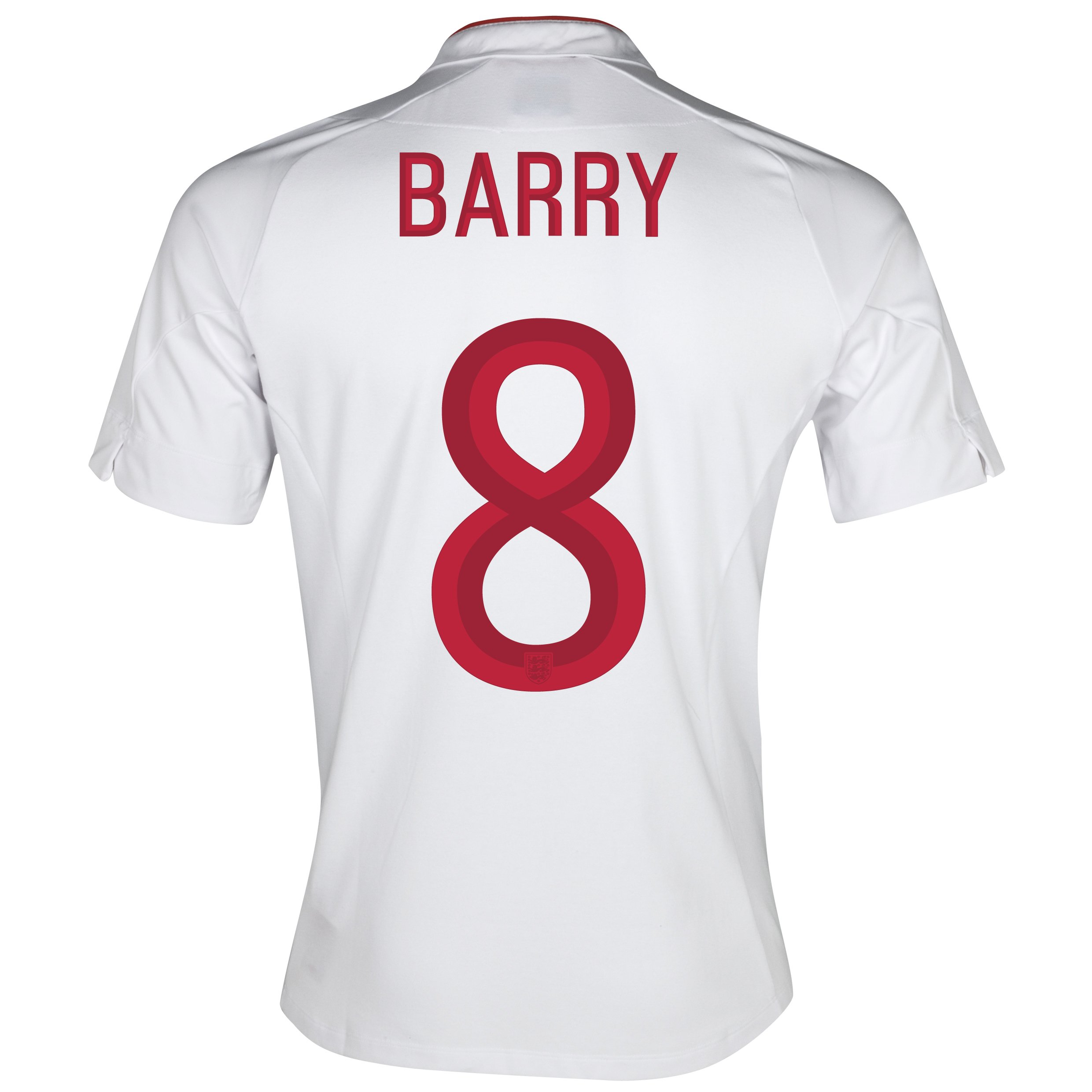England Home Shirt 2012/13 with Barry 8 printing