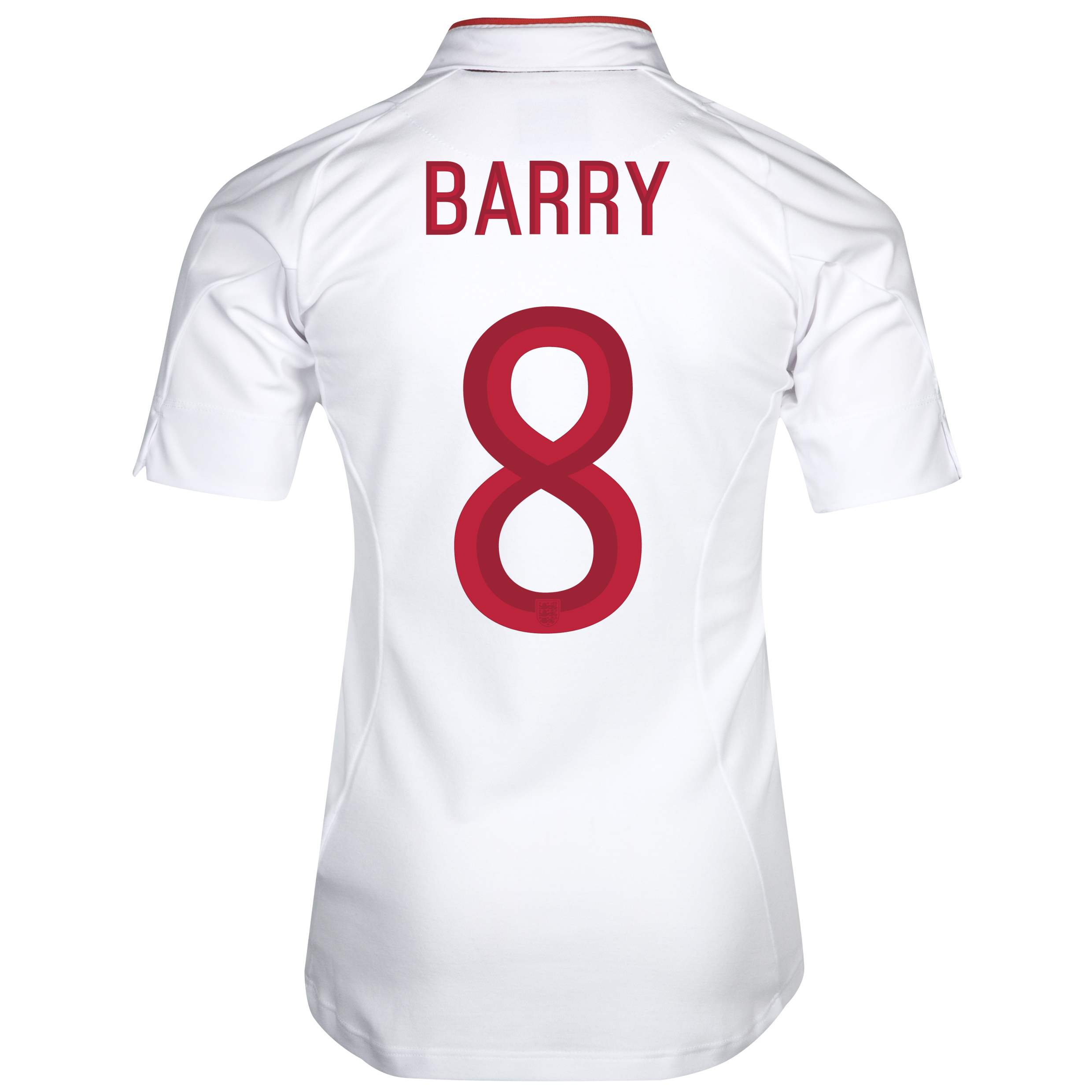 England Home Shirt 2012~13 Girls with Barry 8 printing