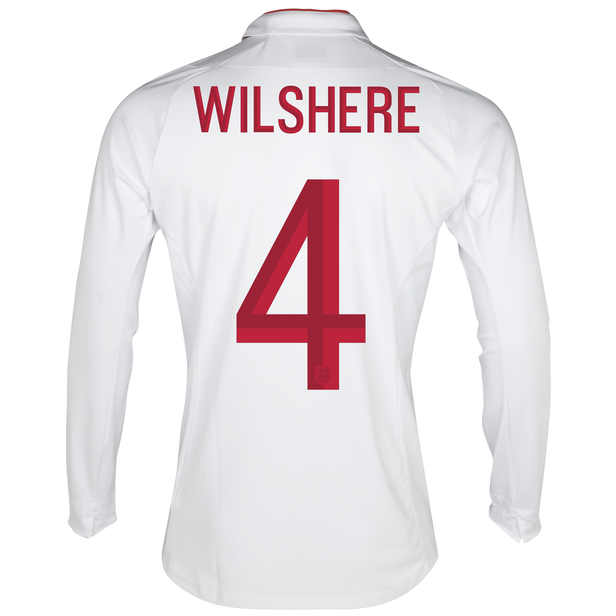England Home Shirt 2012~13 Long Sleeve Boys with Wilshere 4 printing