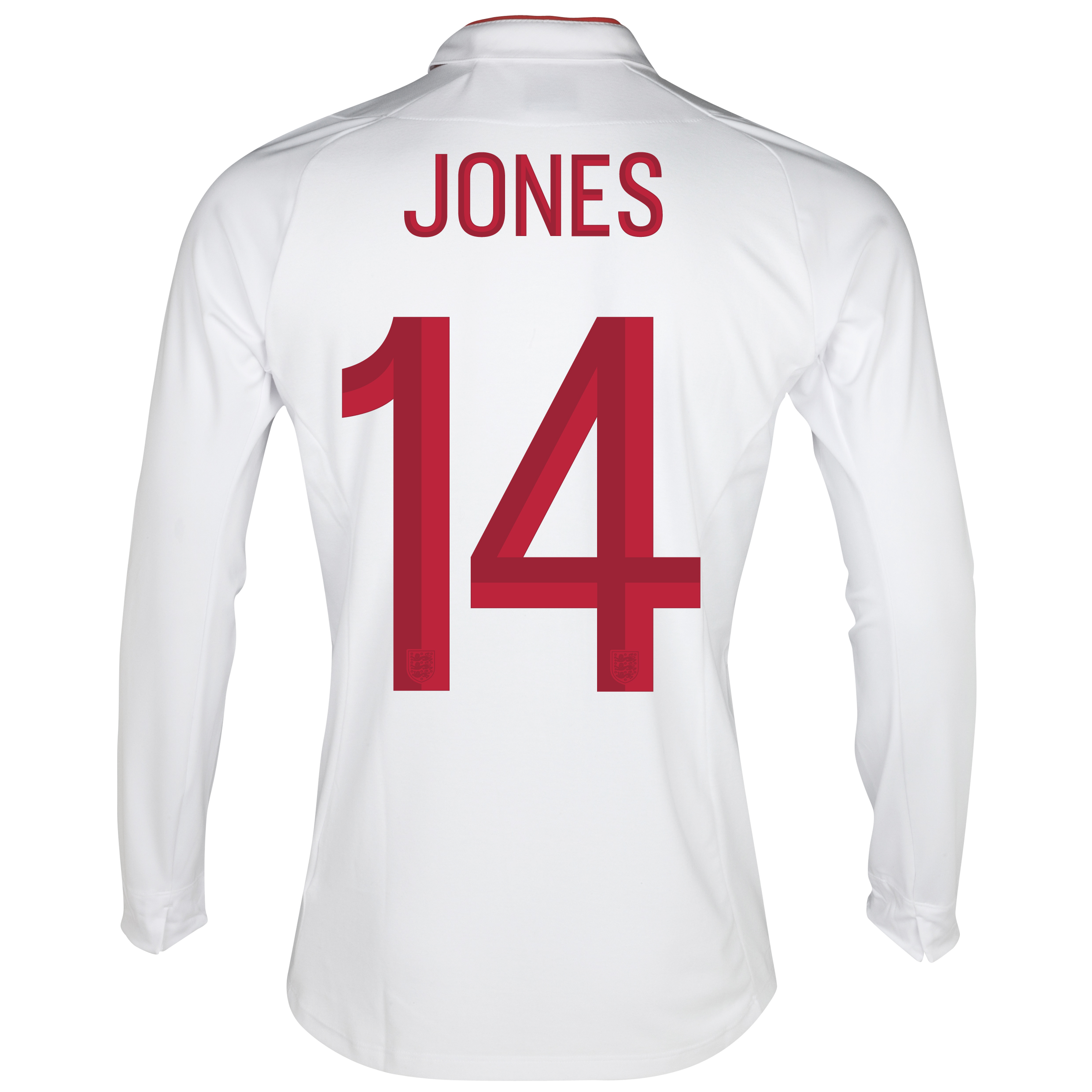 England Home Shirt 2012/13 - Long Sleeve - Boys with Jones 14 printing