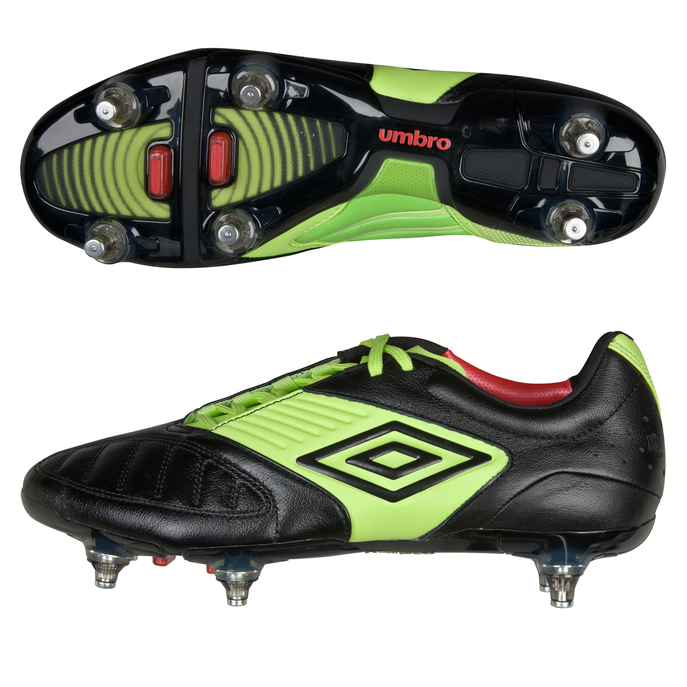 Umbro Geometra Pro Sg- Black/White/Sharp Green/True Red