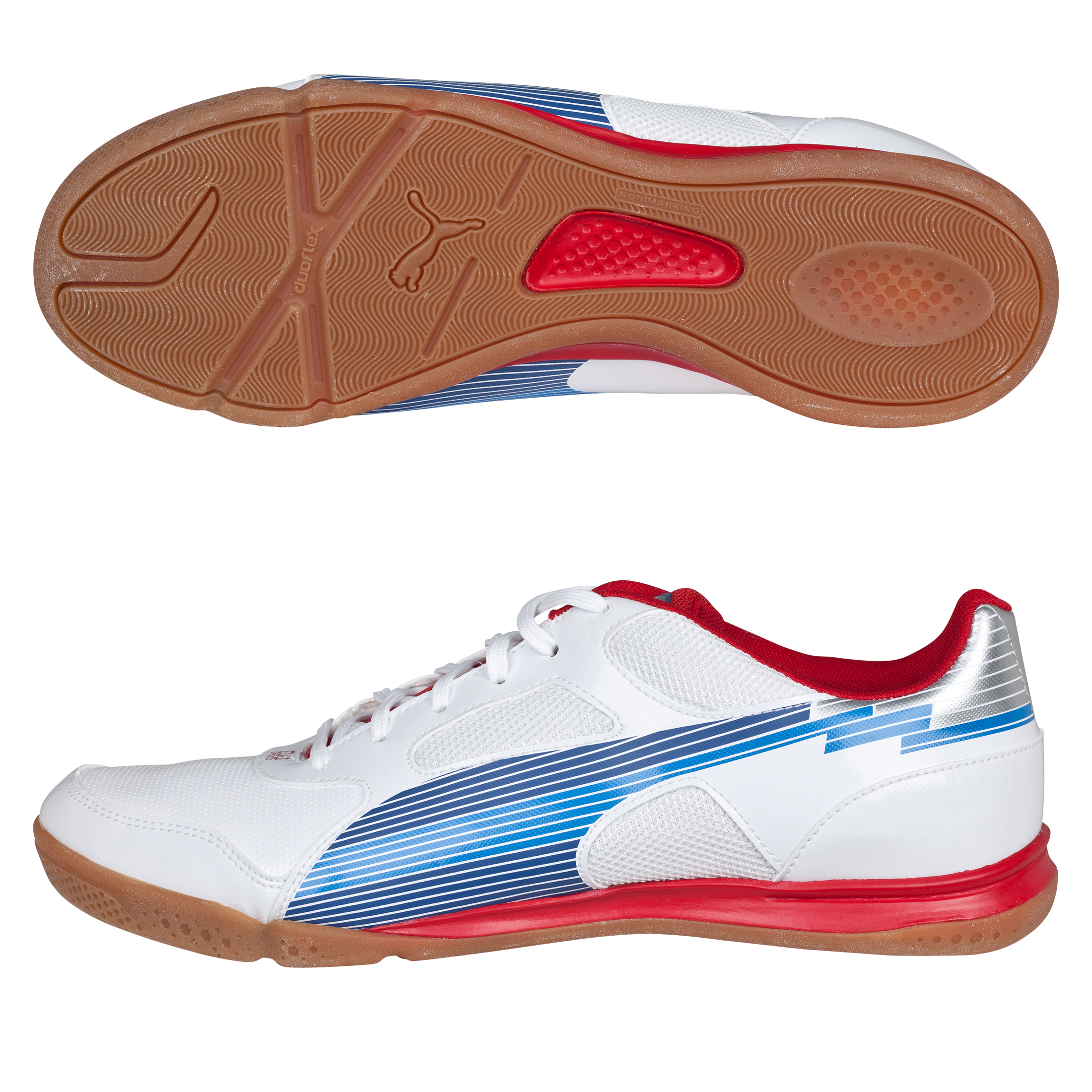 Puma Evospeed 4 Sala Football Trainer - White-Limoges-Ribbon Red