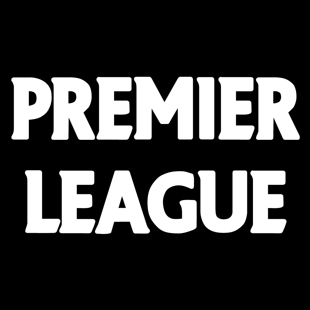 Official FA Premier League Senscilia 53mm Letter White~Black