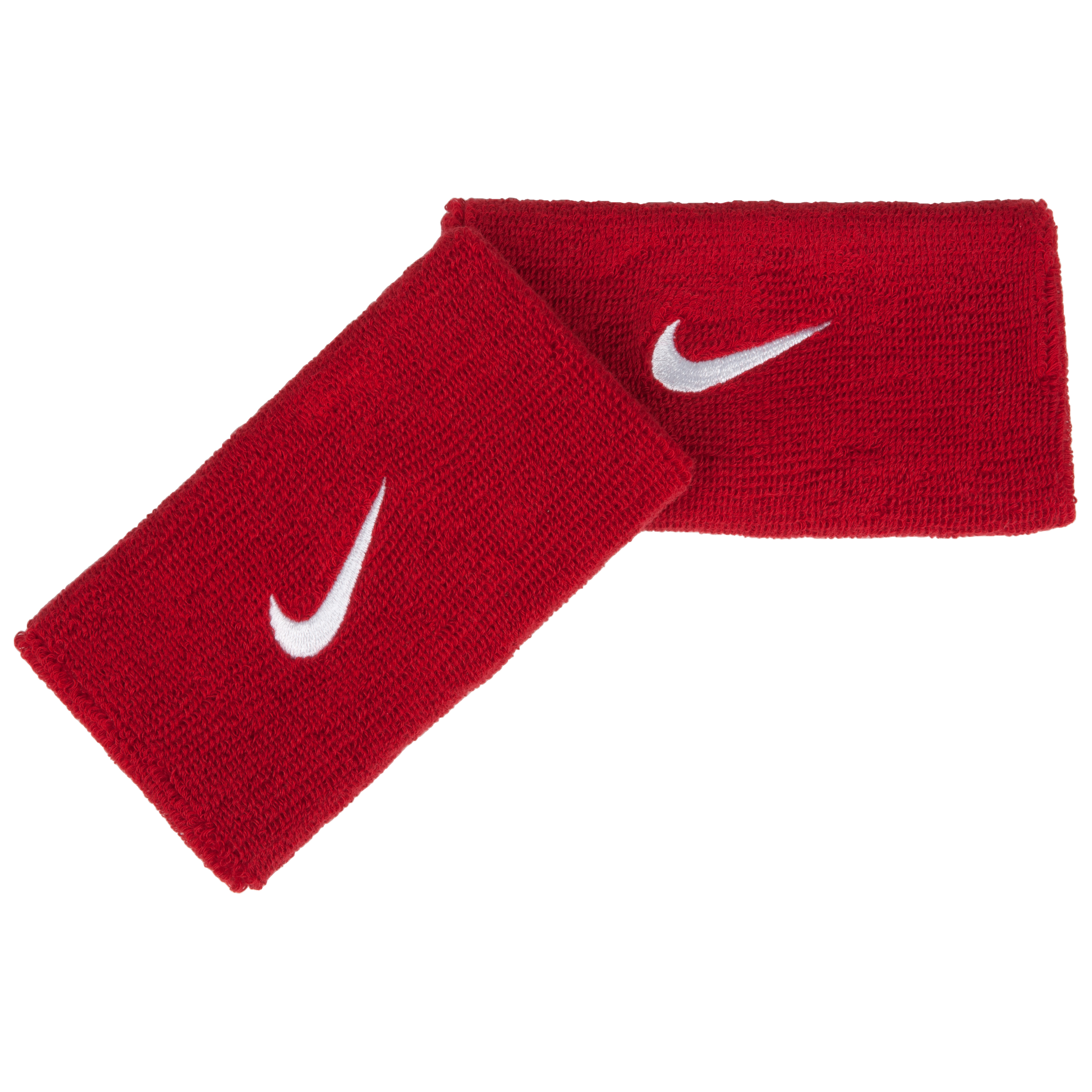 Nike Swoosh Double Wristbands - Varsity Red/White