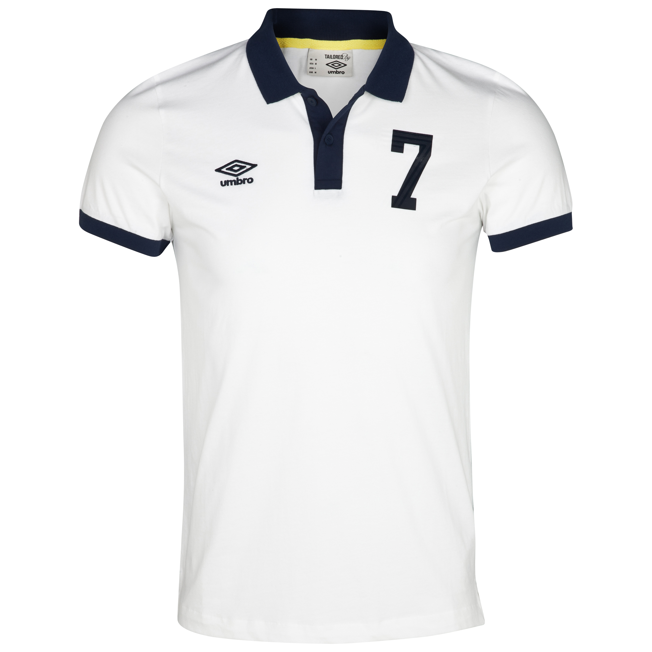Umbro Heritage Polo - White/Dark Navy