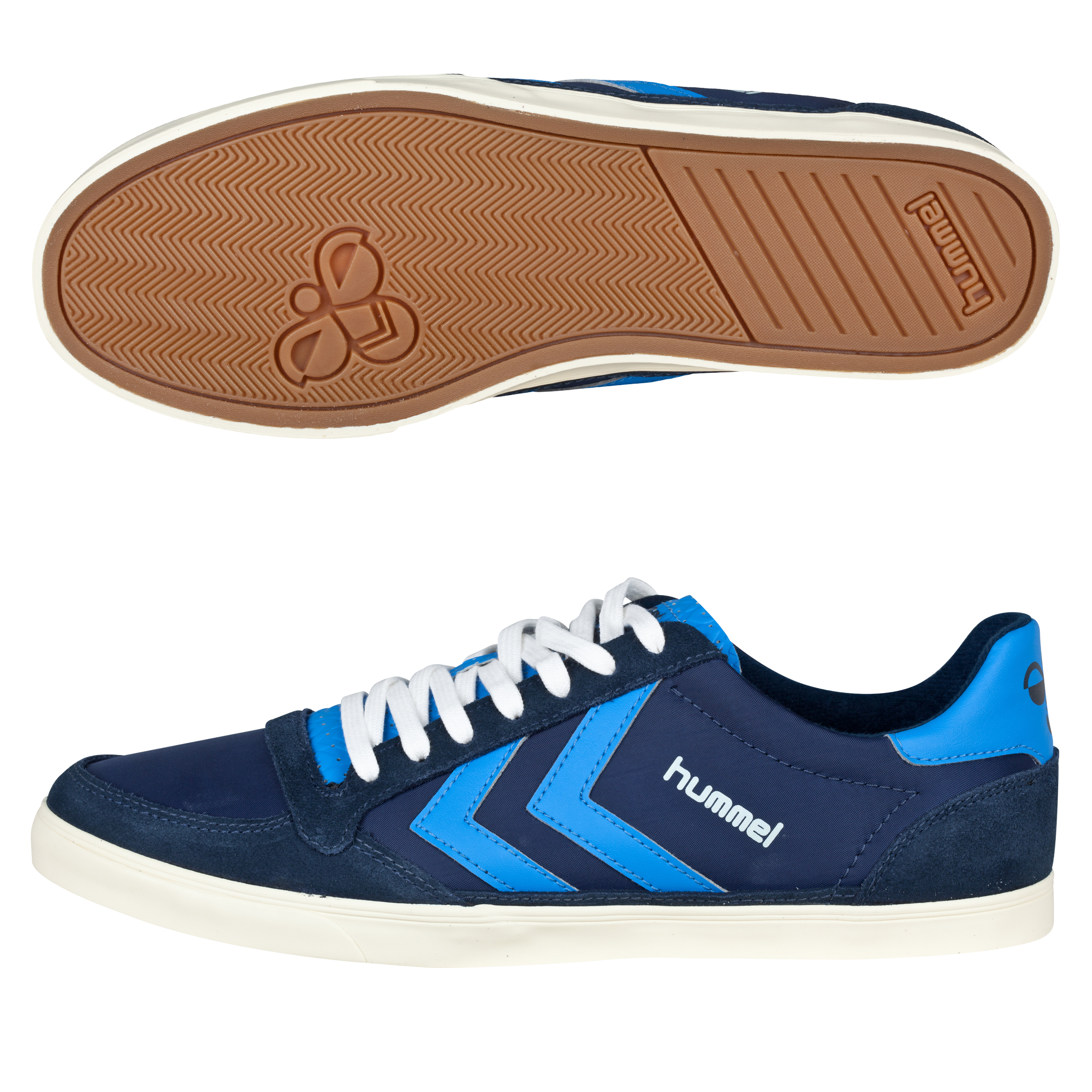 Hummel Slimmer Stadil Retro Low Trainers - Dress Blue/Brill Blue/Pristine
