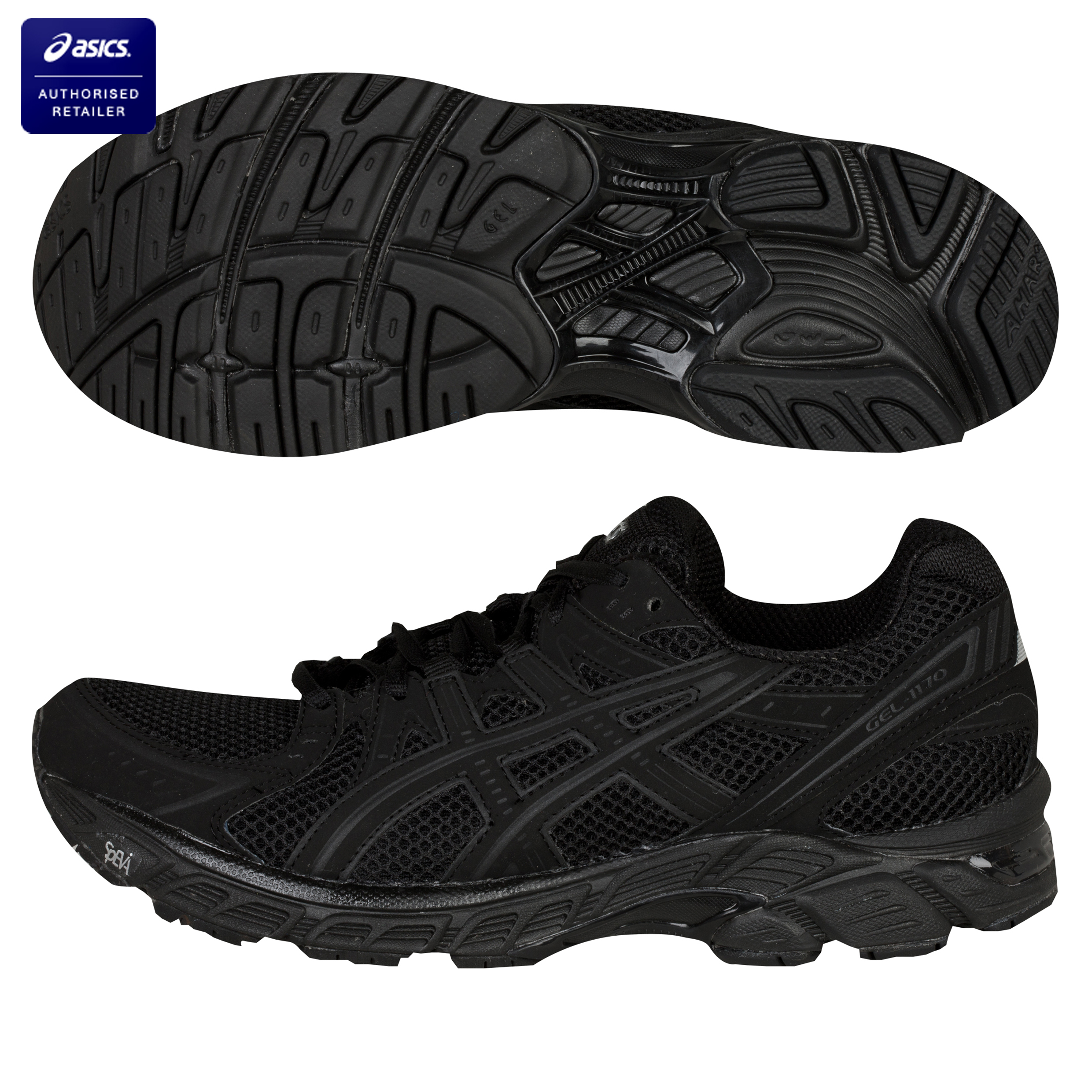 Asics Gel-1170 Running Trainers - Black/Onyx/Graphite  - Womens