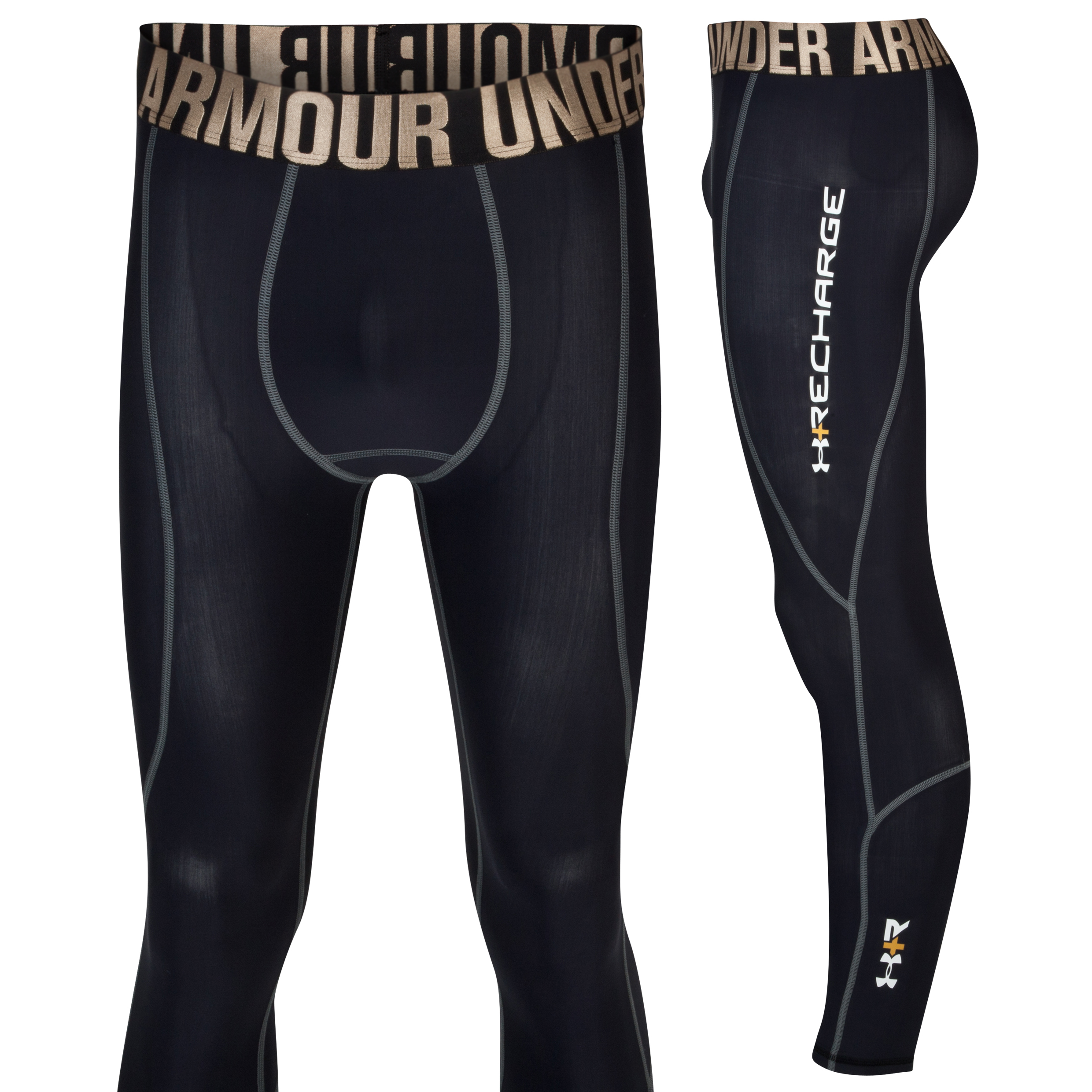 Under Armour Recharge Energy Legging - Black/White/Metallic Gold