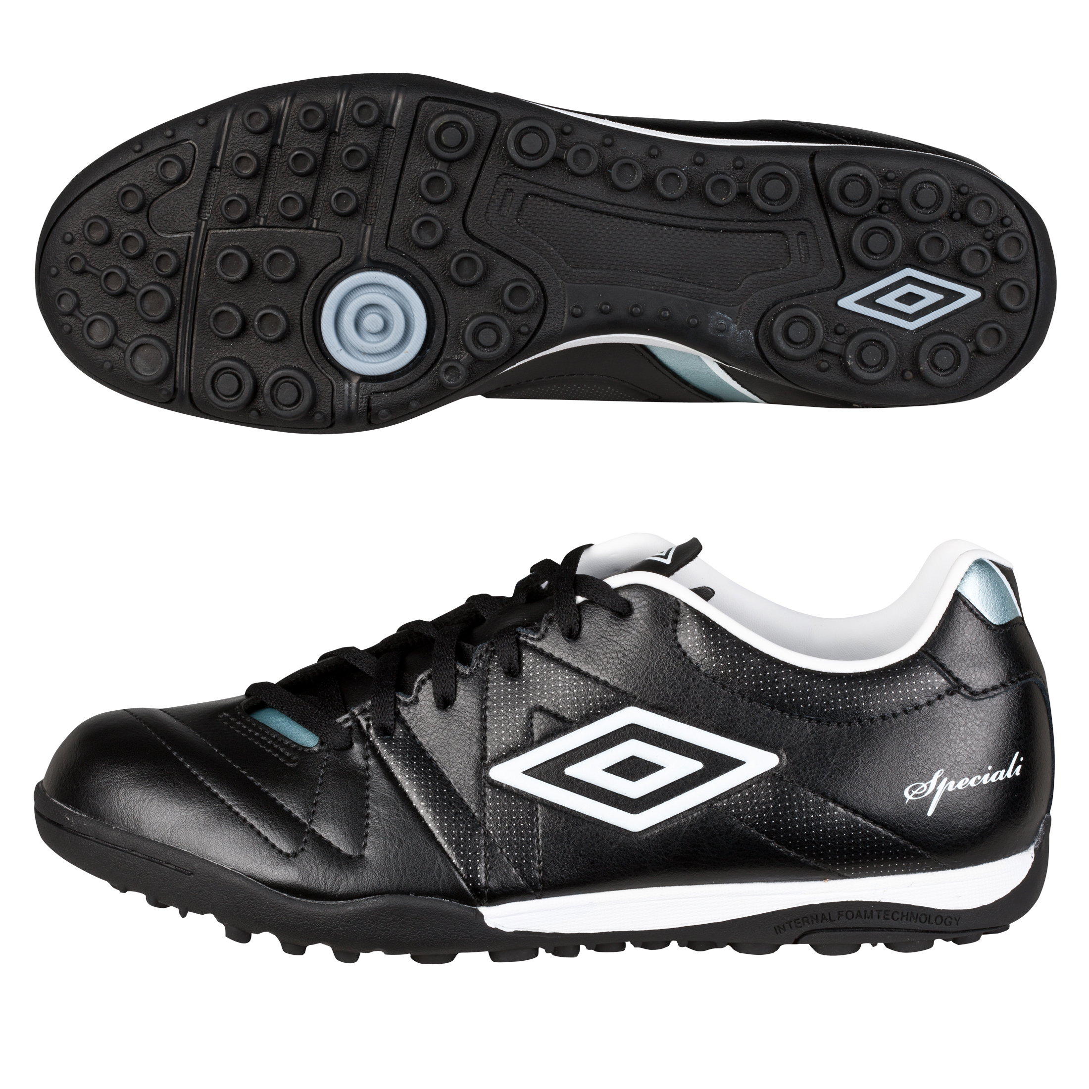 Umbro Speciali 3 Cup Astro Turf Trainers - Black/White/Chrome