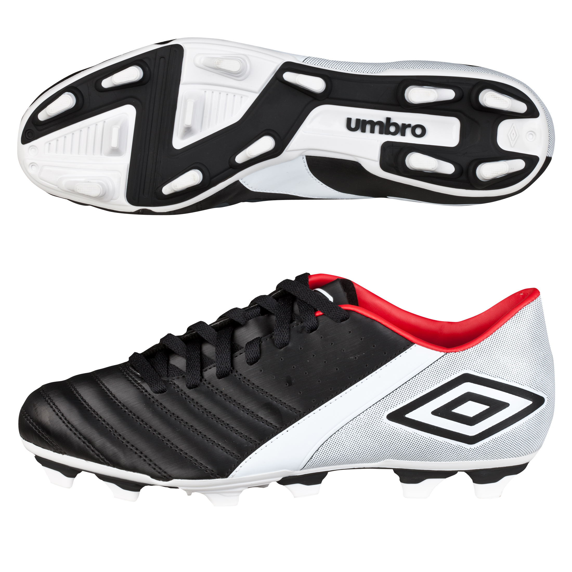 Umbro Extremis Firm Ground Football Boots - Black/White/True Red