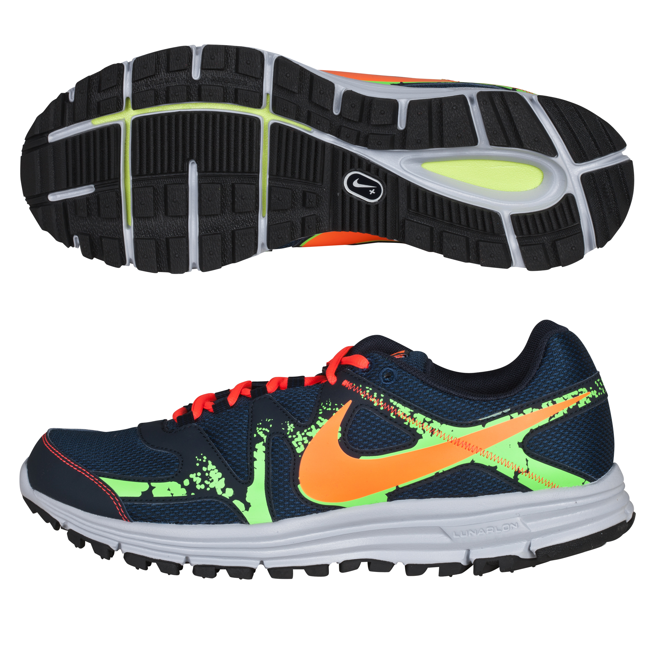 Nike Lunar Fly (+) 3 Trail Trainers - Light Midnight Navy/Total Orange/Dark Obsidian