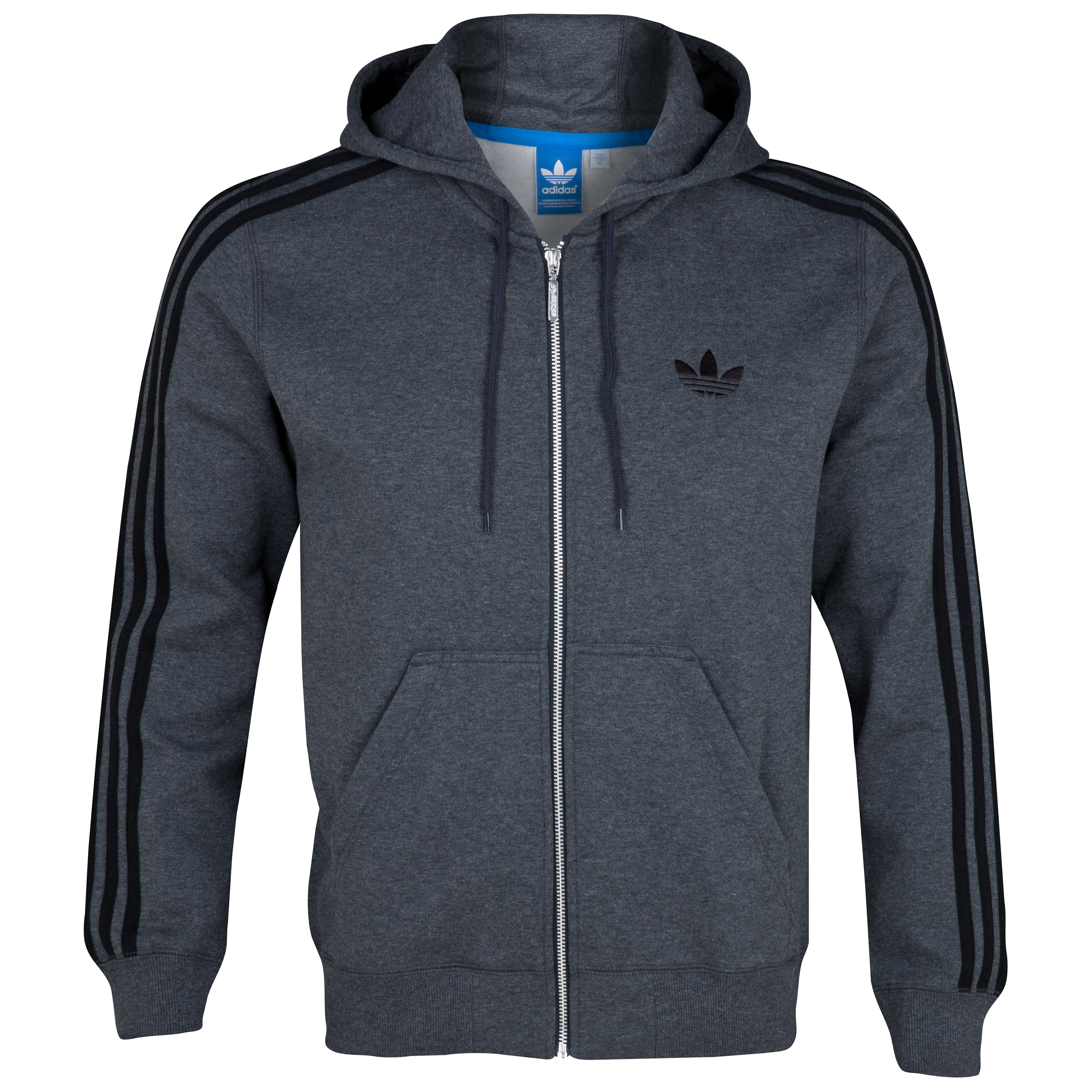 Originals Sweat Hooded Flock FZ - Dark Grey Heather