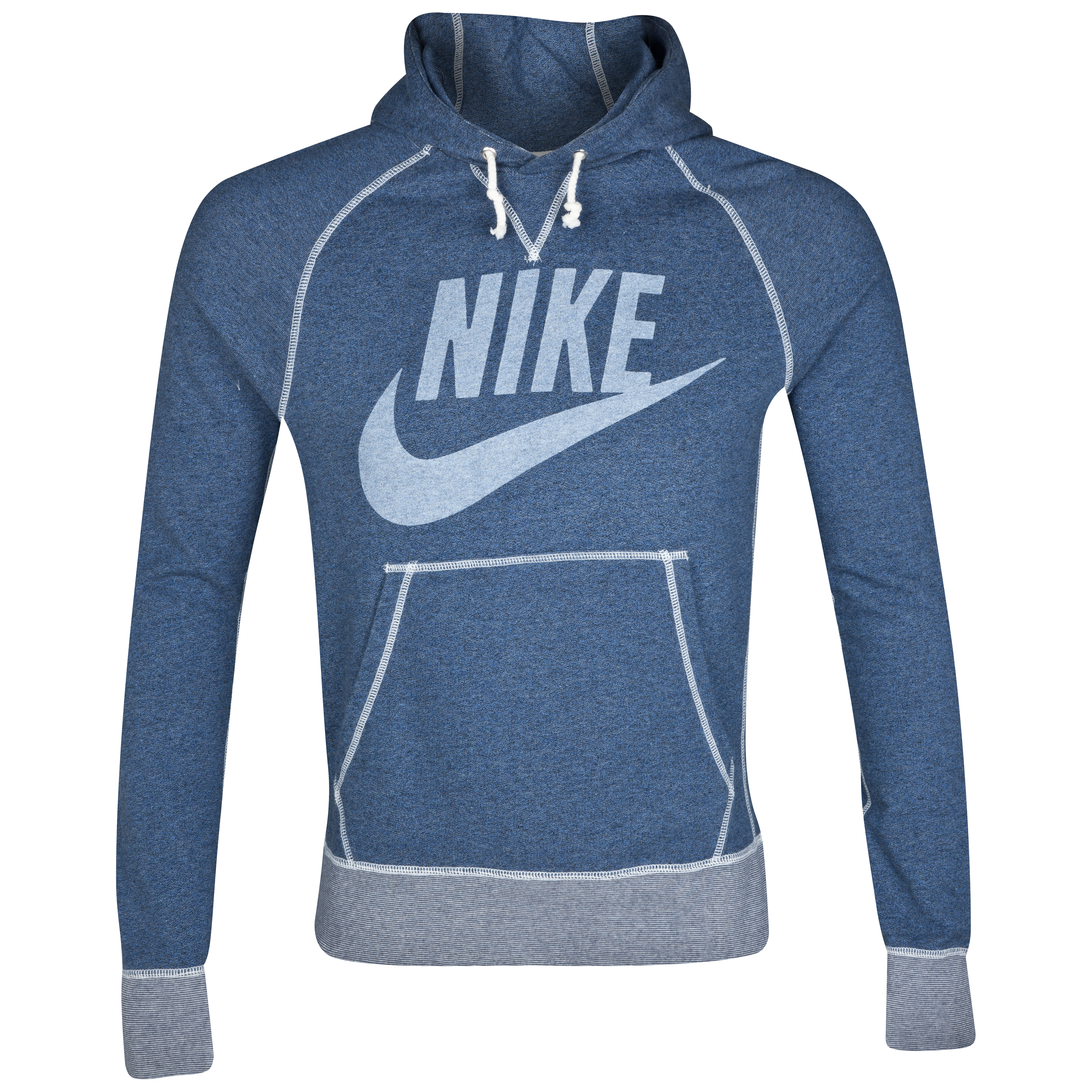 Nike Vintage Marl Logo Hoody - Monsoon Blue Heather/Sail