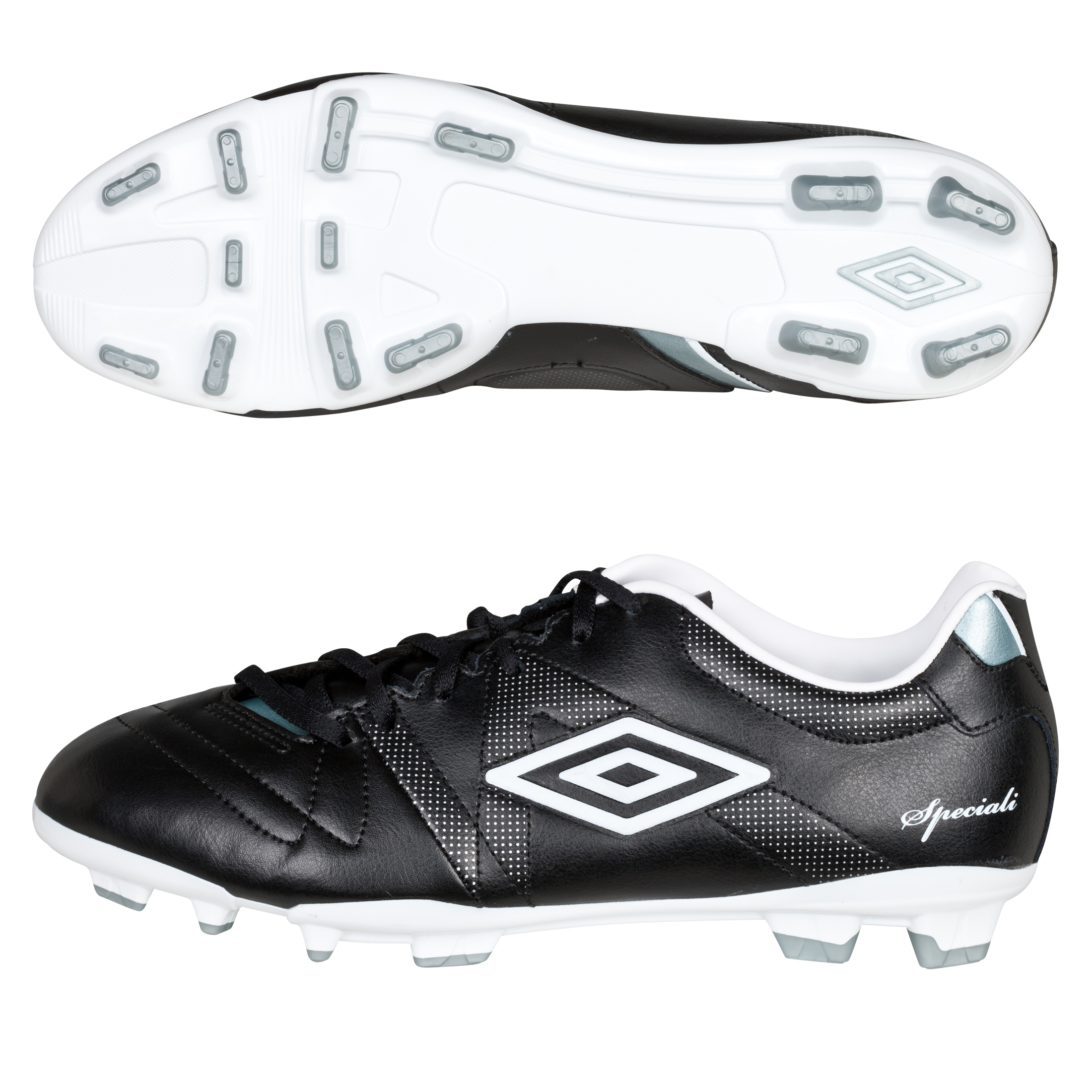 Umbro Speciali 3 Cup Firm Ground Football Boots - Black/White/Chrome