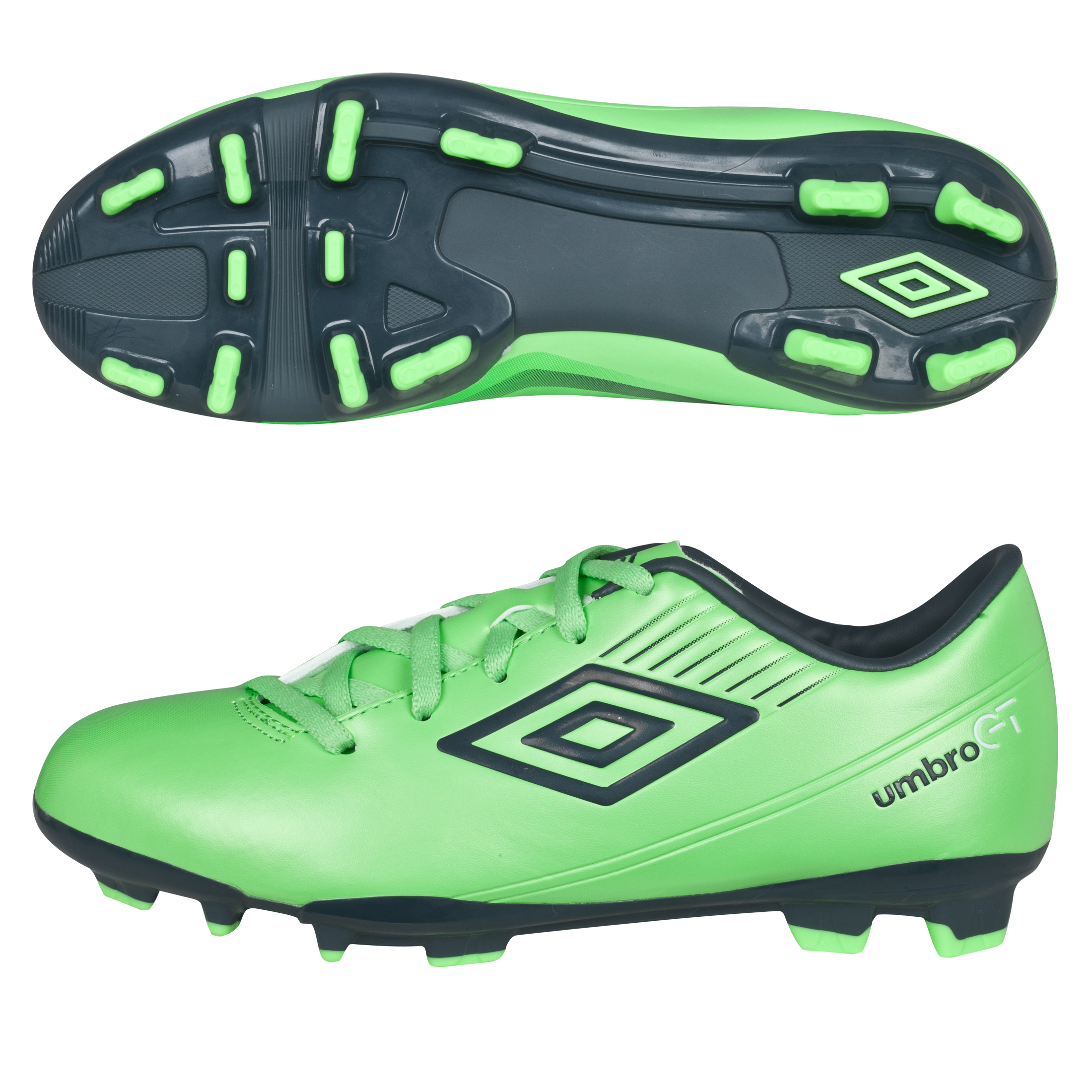 Umbro GT ll Cup Firm Ground Football Boots - Summer Green/Carbon/White - Kids
