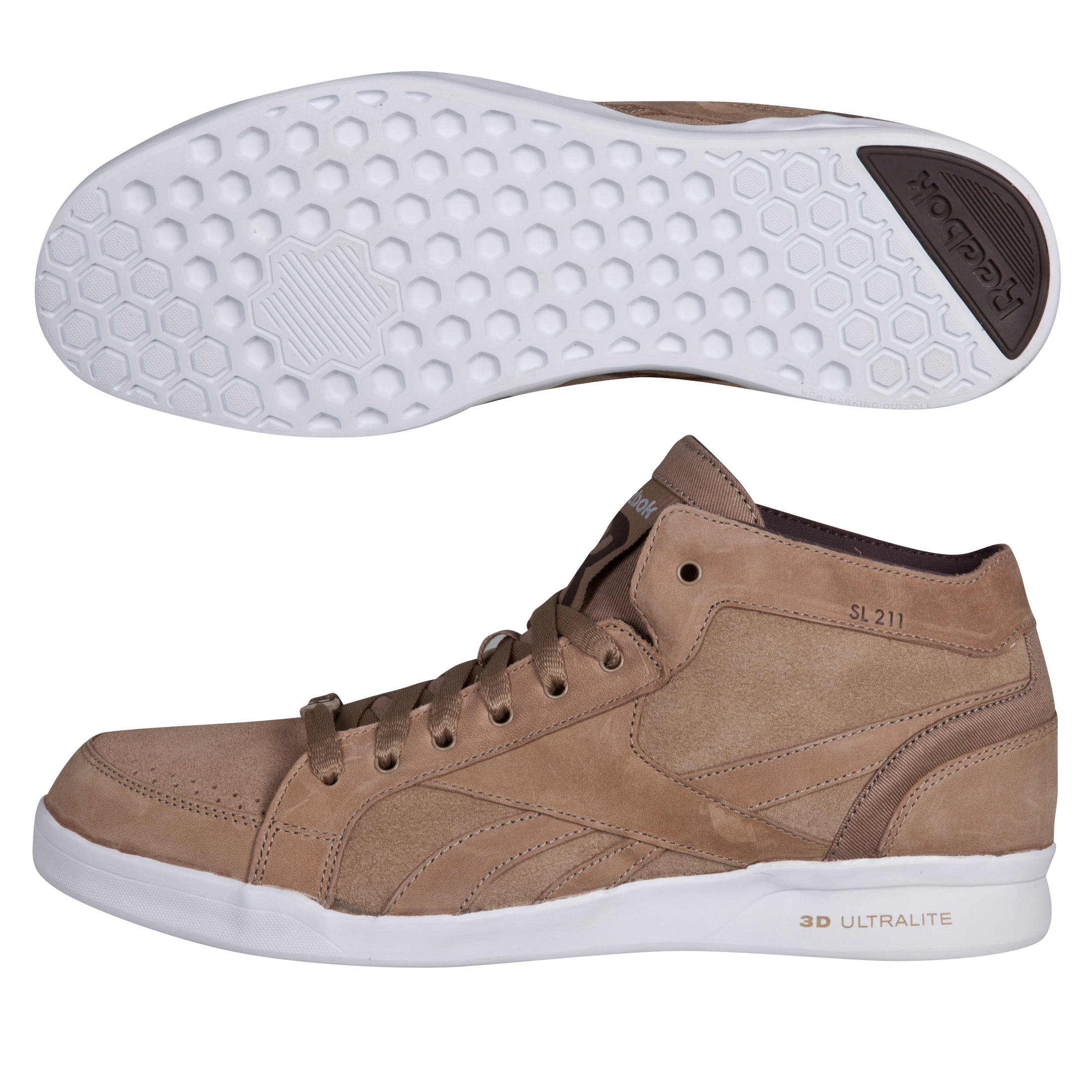 Reebok SL 211 Ultralite Mid Trainers - Canvas/Grizzly Brown/White