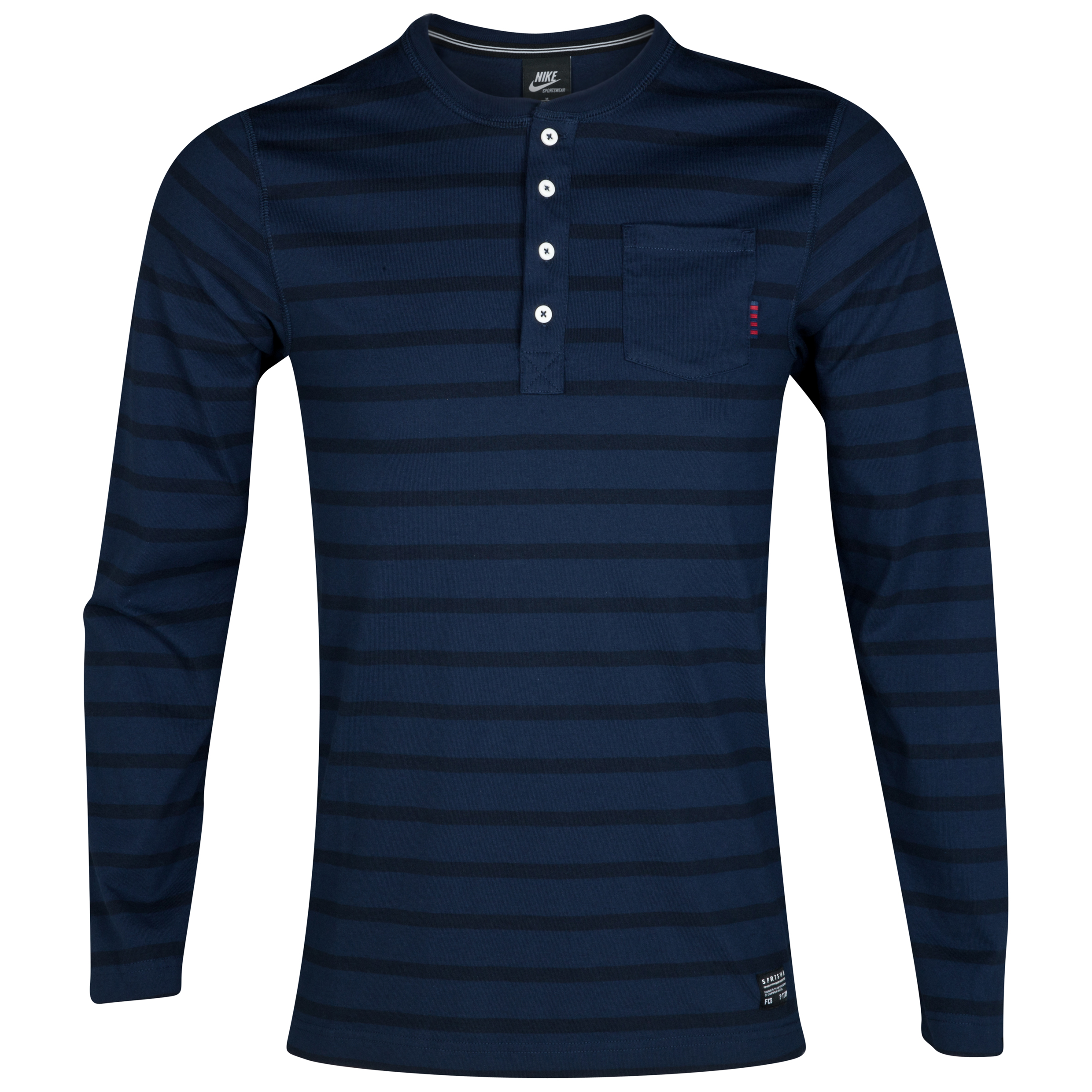 Barcelona NSW Henley Shirt - Long Sleeve - Dark Obsidian/Obsidian