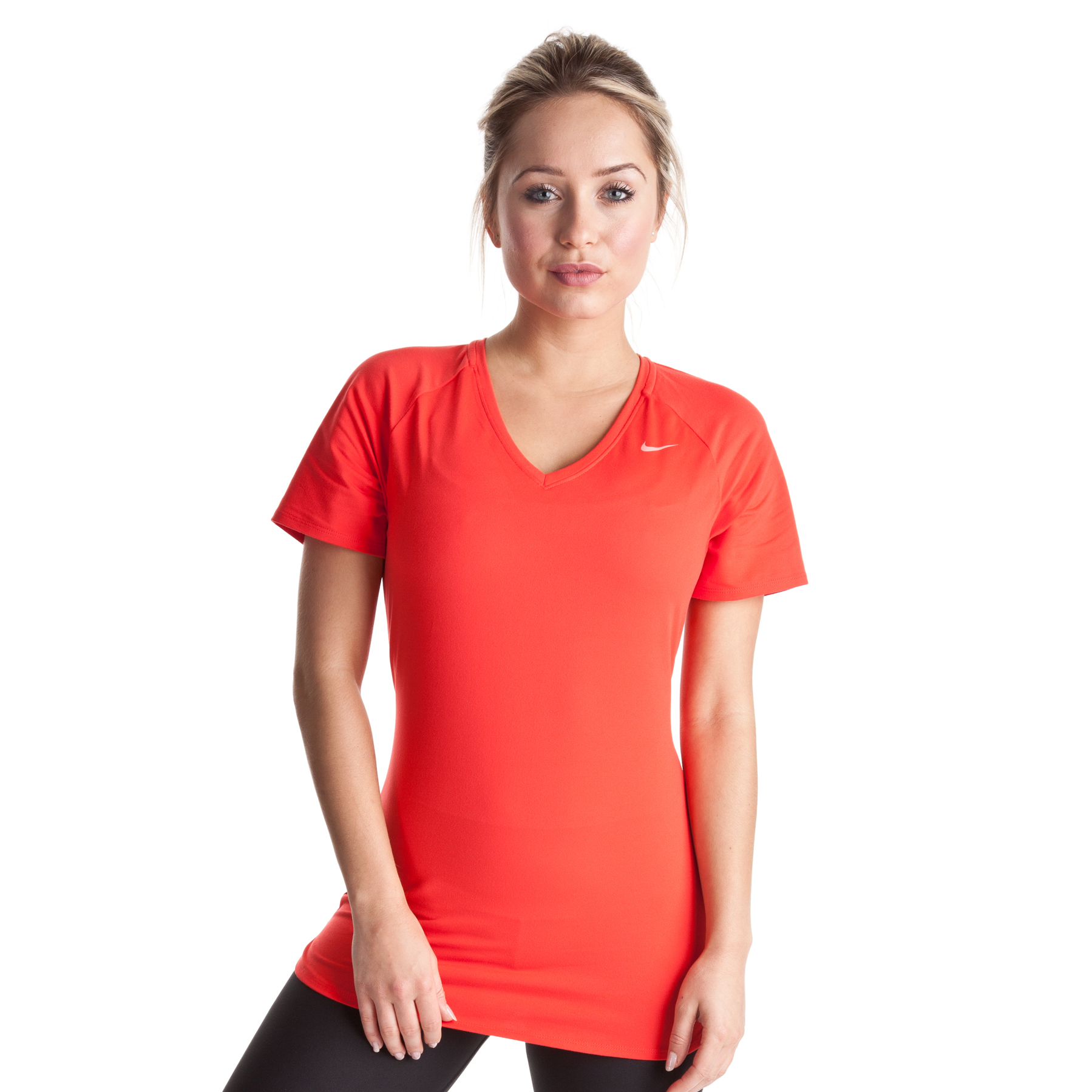 Nike Regular Club Short Sleeve Baselayer - Sunburst/Bright Peach - Womens