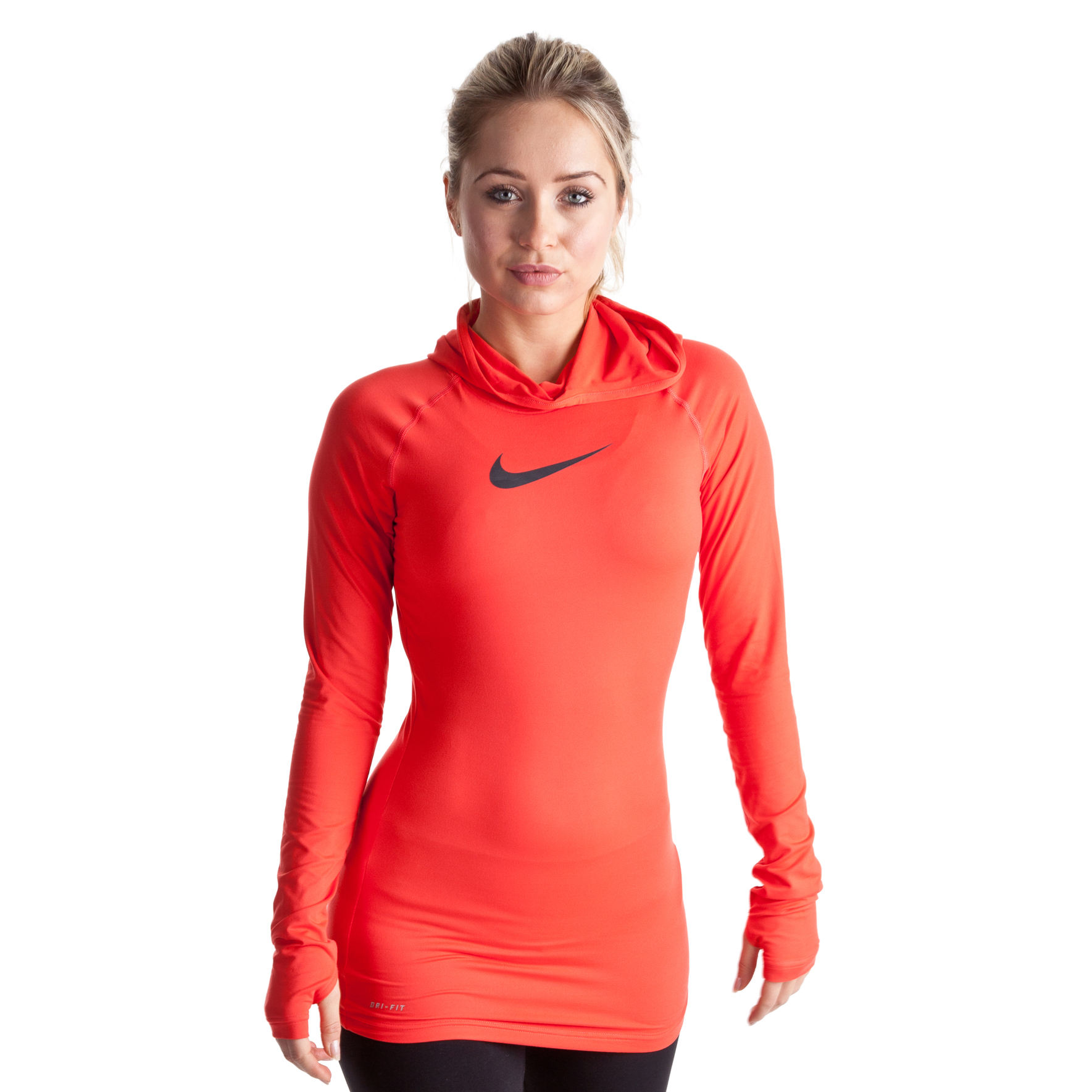 Nike Slim Sculpt Hoody Baselayer - Sunburst/Anthracite - Womens