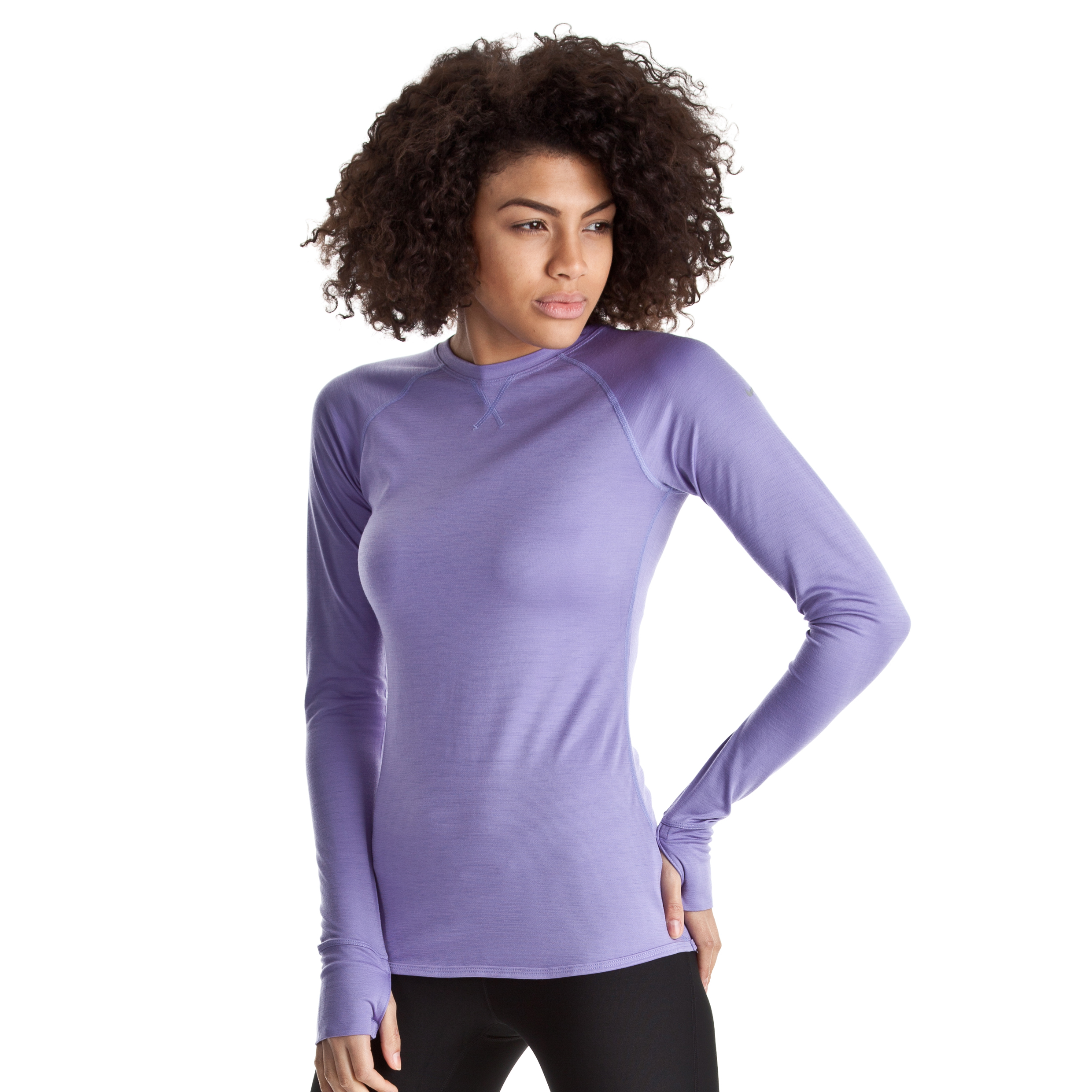 Nike Wool Crew LS Top - Medium Violet/Reflective Silv - Womens