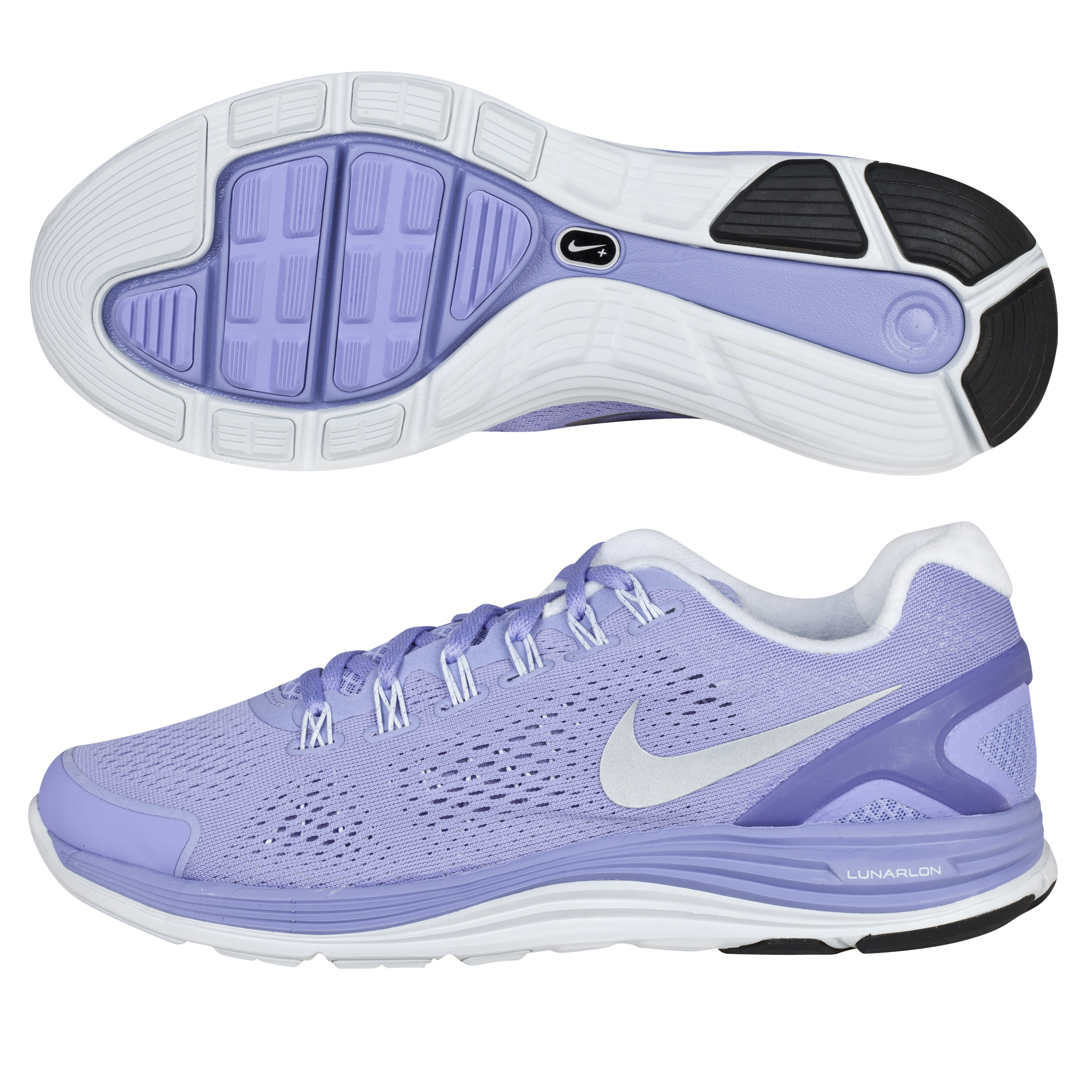 Nike Lunarglide+ 4 - Mdm Violet/Rflct Slvr-Pr Pltnm - Womens