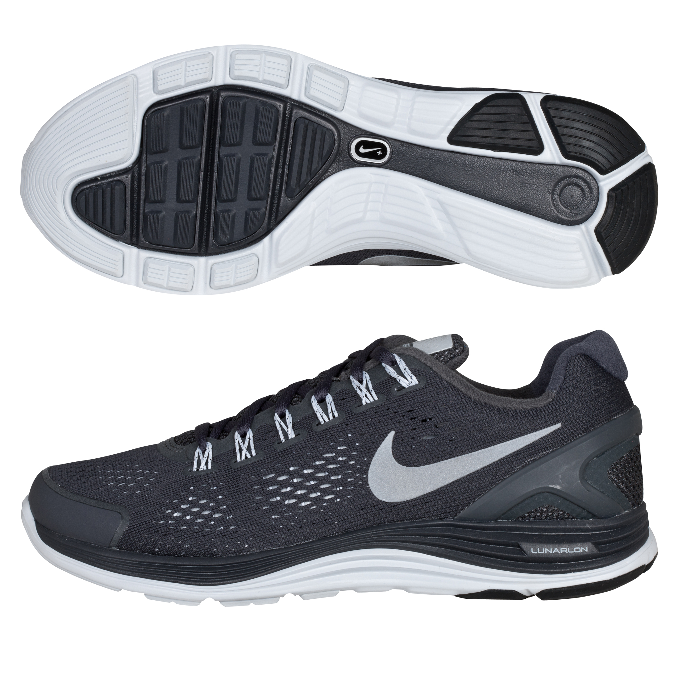 Nike Lunarglide+ 4 Shield - Anthracite/Rflct Slvr-Pr Pltnm - Womens