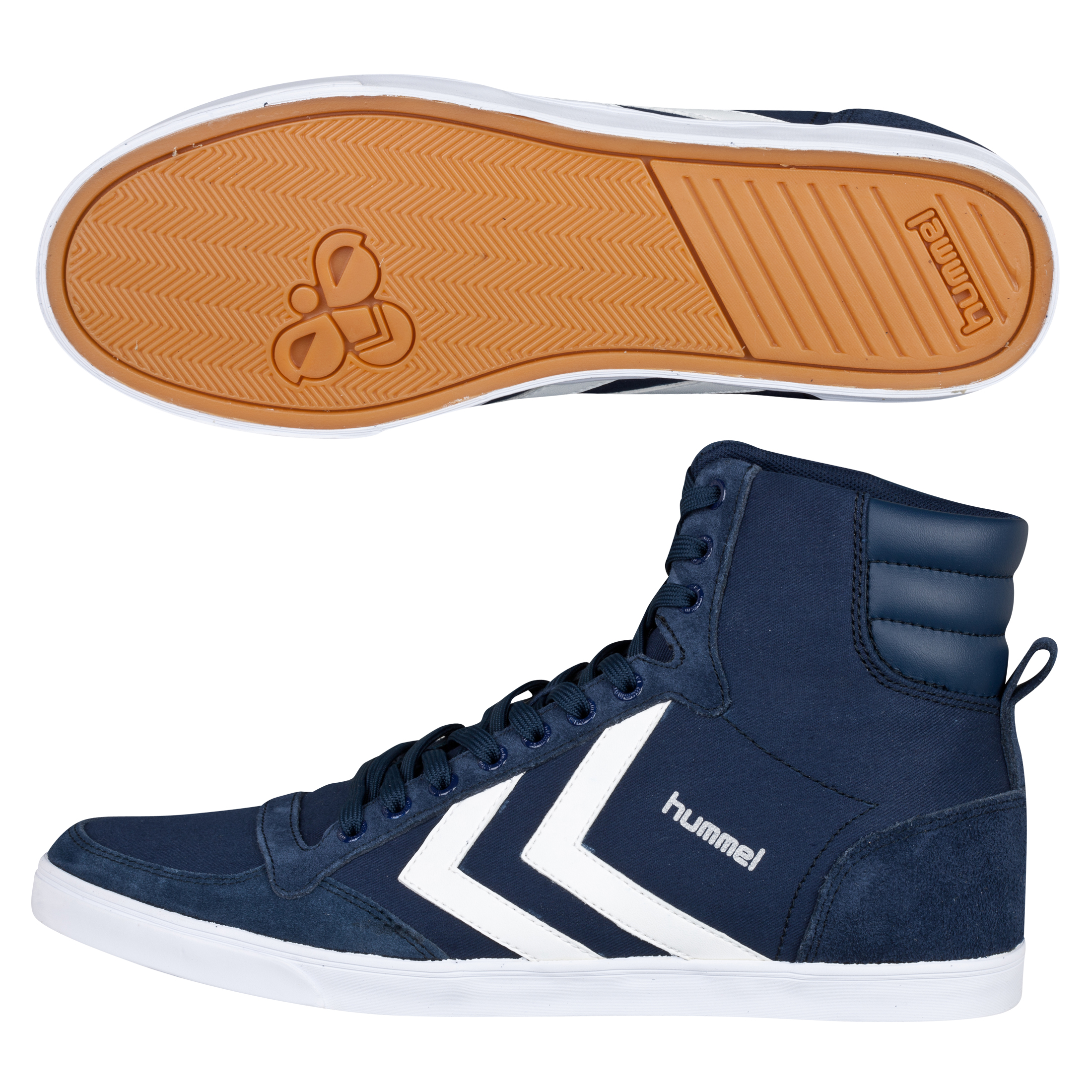 Hummel Slimmer Stadil High Canvas Trainers -  Dress Blue