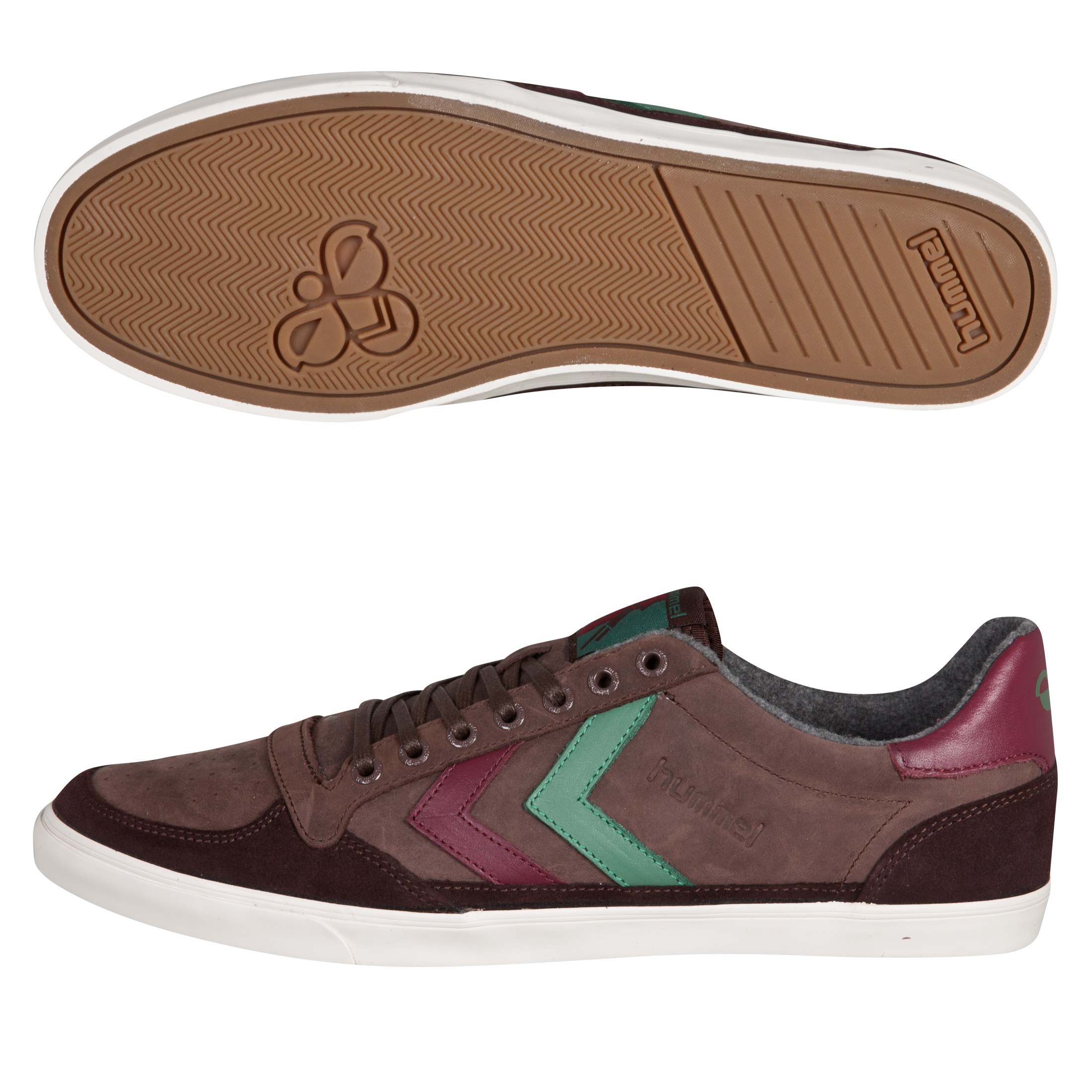 Hummel Ten Star Oiled Low Trainers - Chestnut/Tawny Port/Comfrey