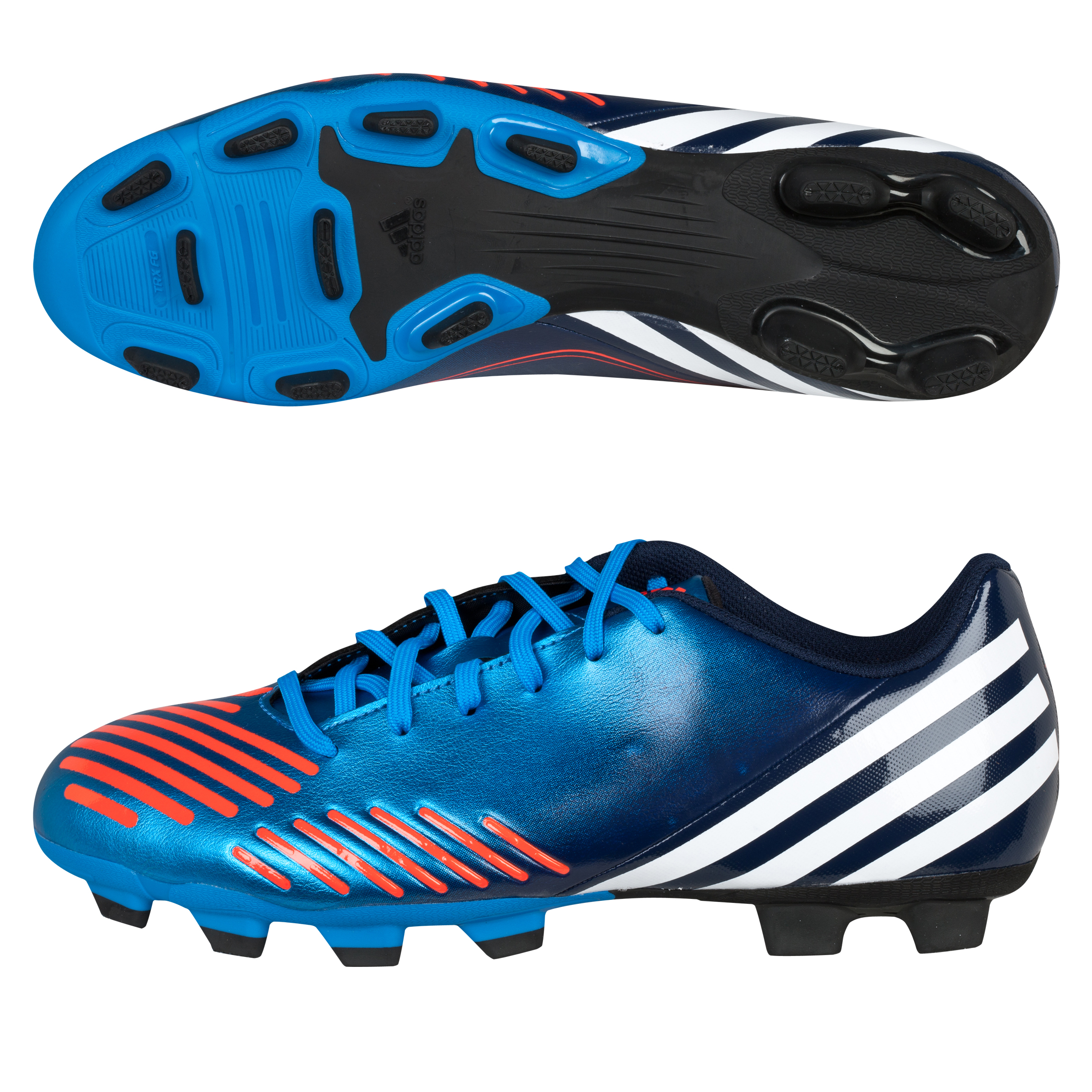 Adidas Predator LZ TRX Frim Ground Football Boots - Bright Blue/White/Infrared