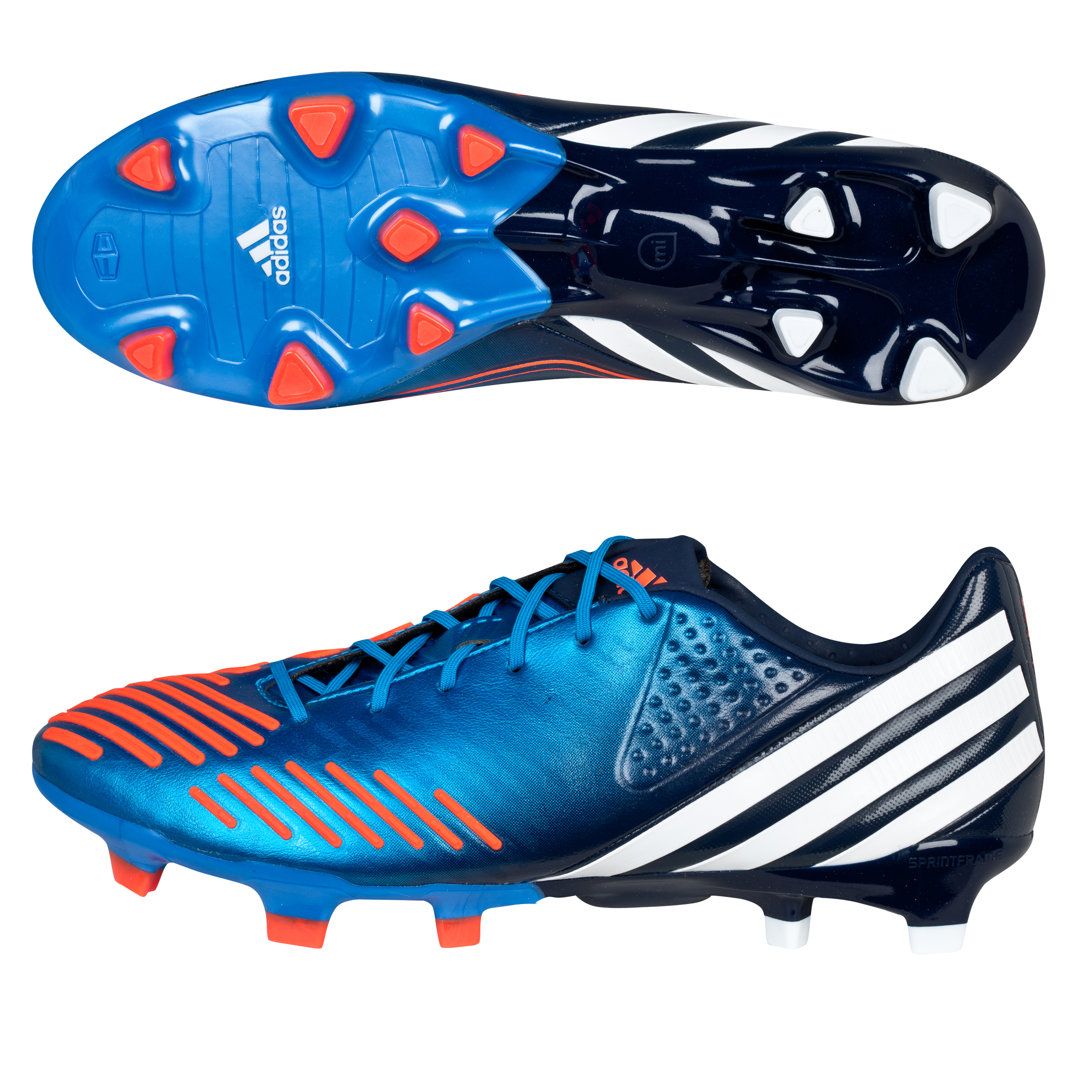 Adidas Predator LZ TRX Firm Ground Micoach Bundle - Bright Blue/Running White/Infrared