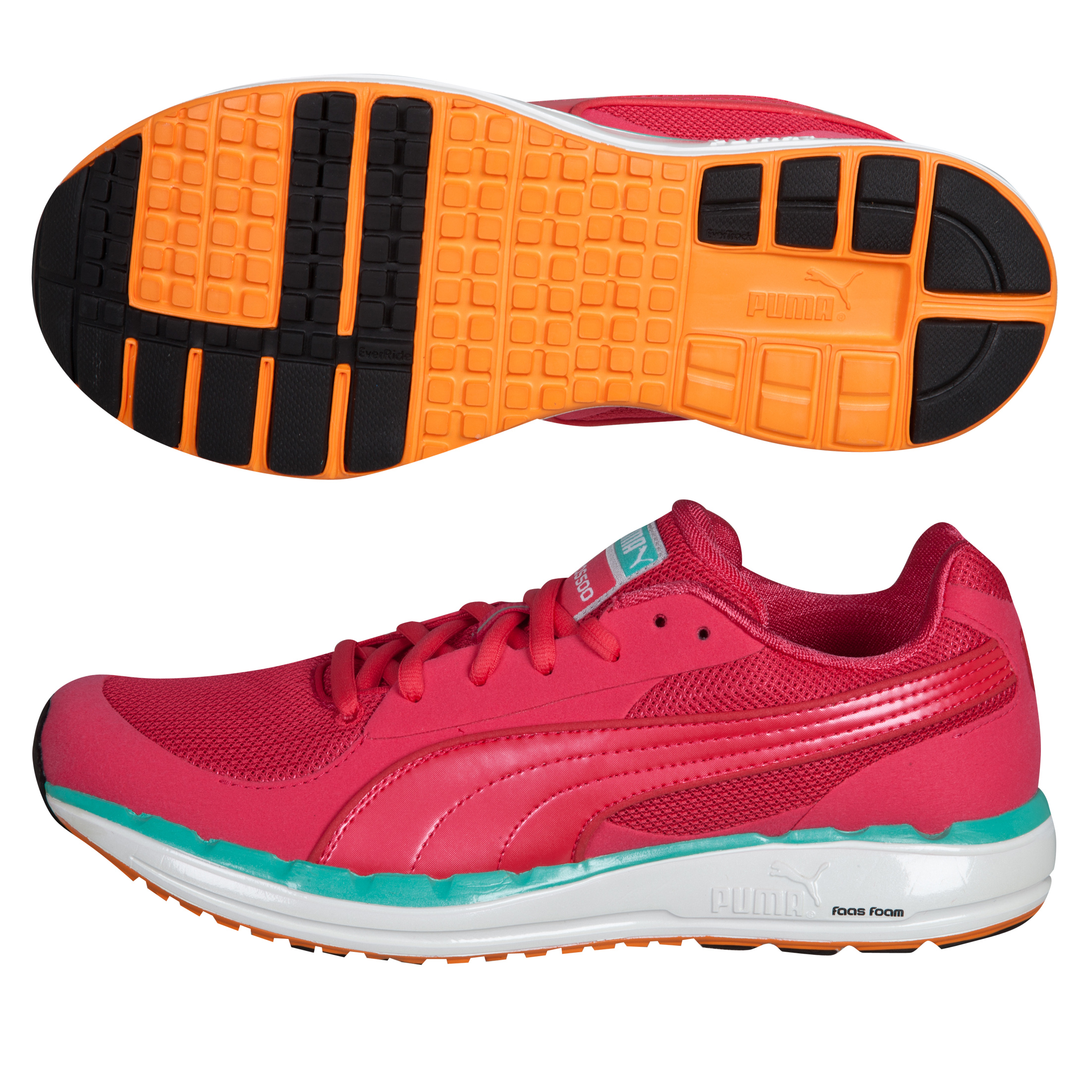 Puma Faas 500 Running Trainers - Teaberry Red/White Vermillion Orange - Womens