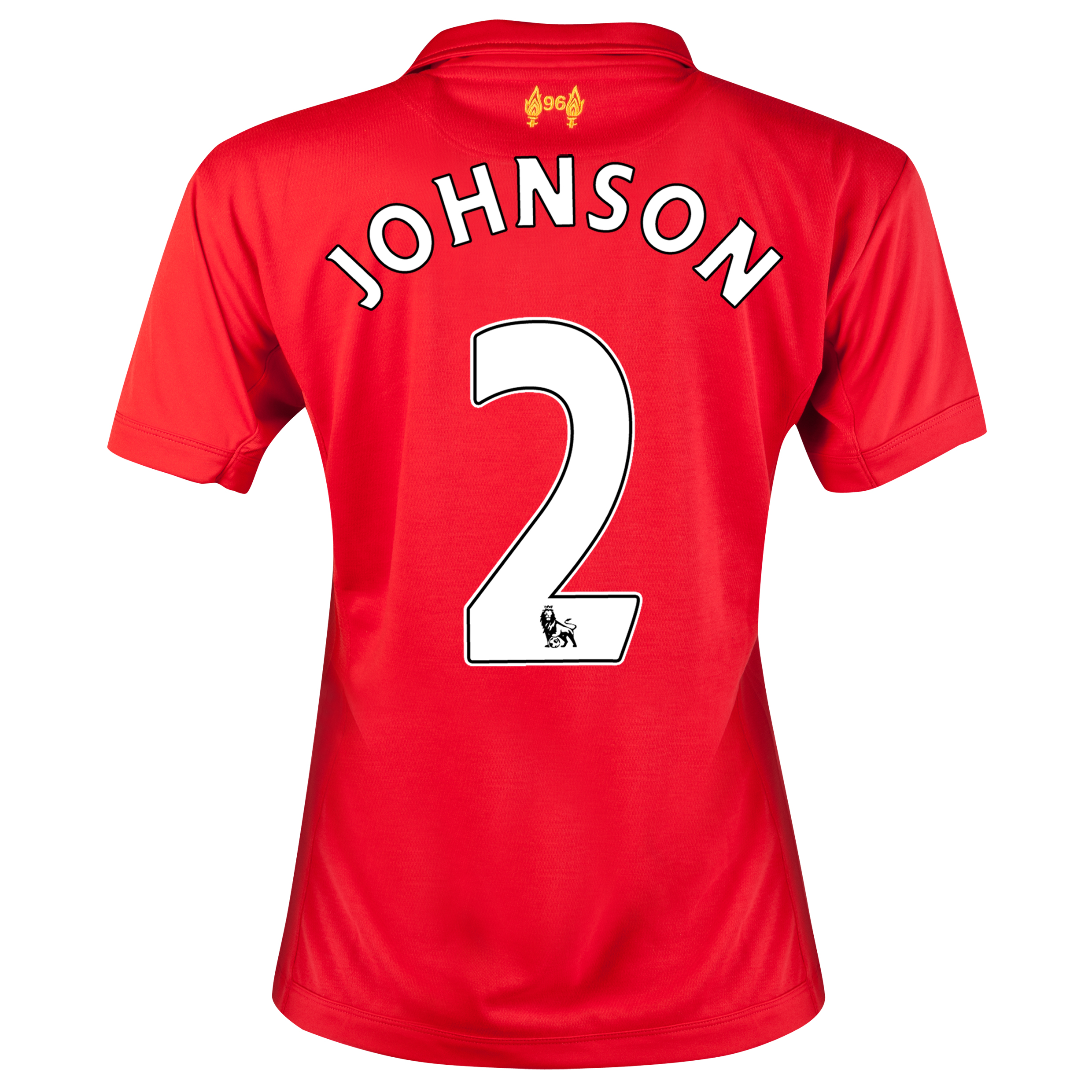Liverpool Home Shirt 2012/13 - Womens with Johnson 2 printing
