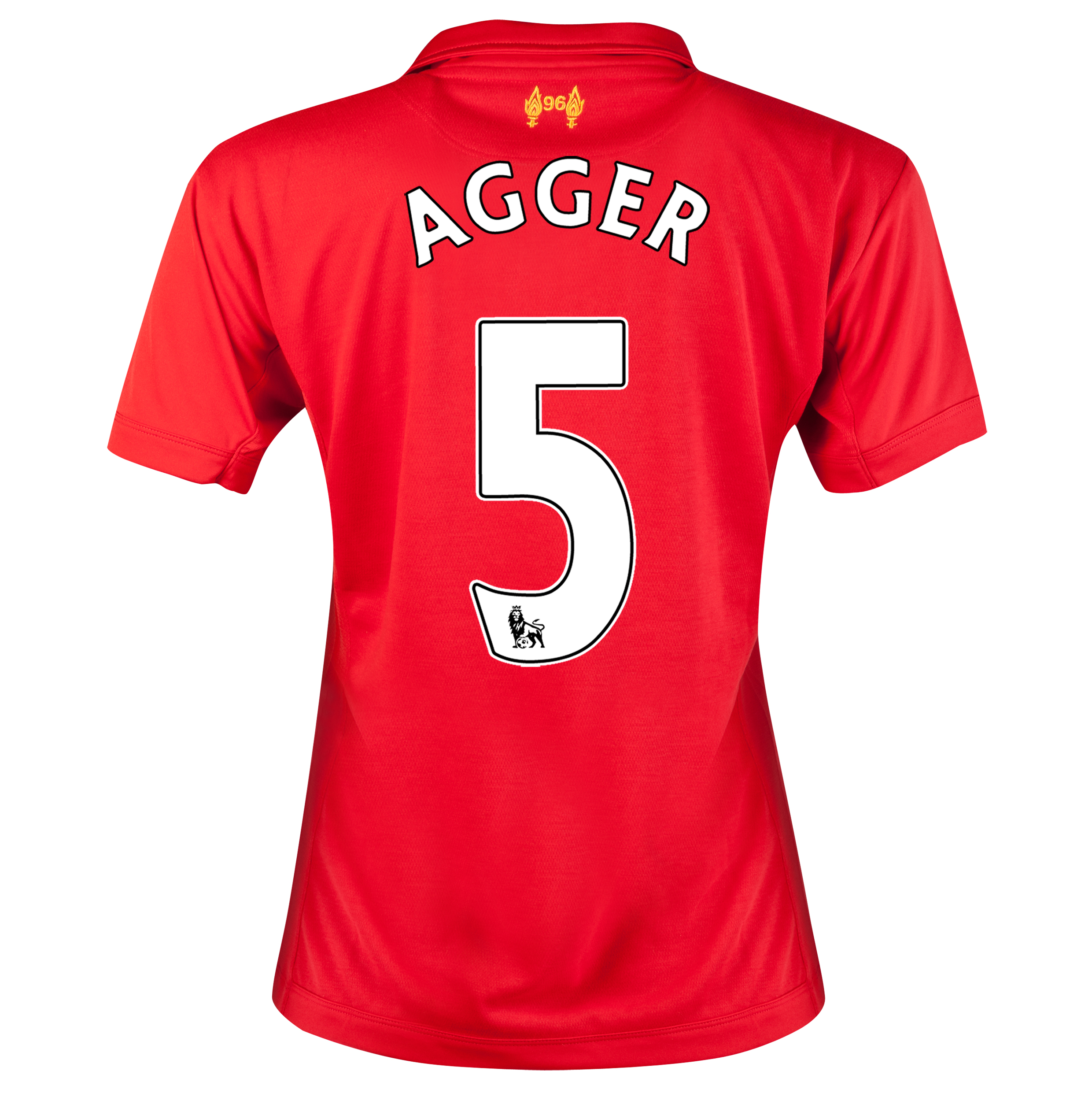 Liverpool Home Shirt 2012/13 - Womens with Agger 5 printing