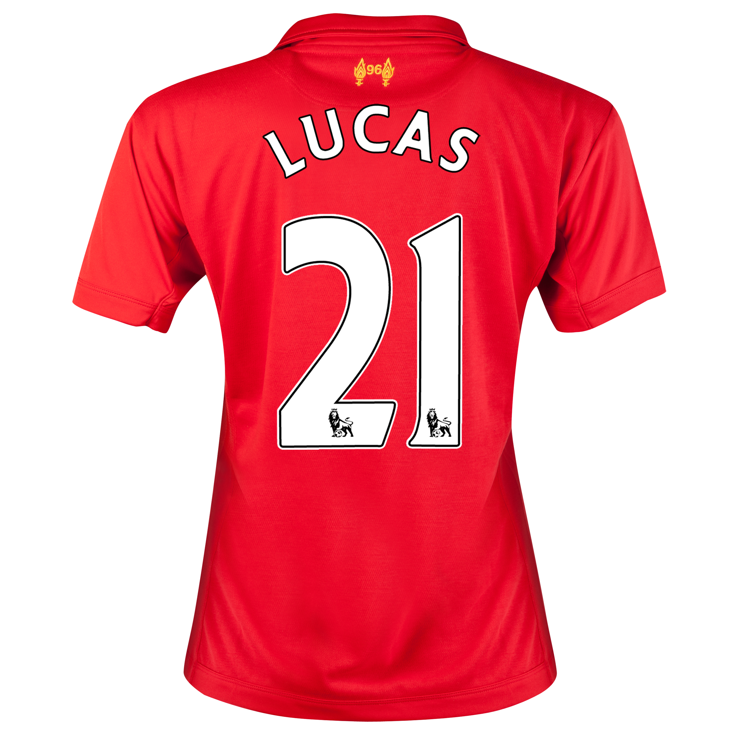 Liverpool Home Shirt 2012/13 - Womens with Lucas 21 printing